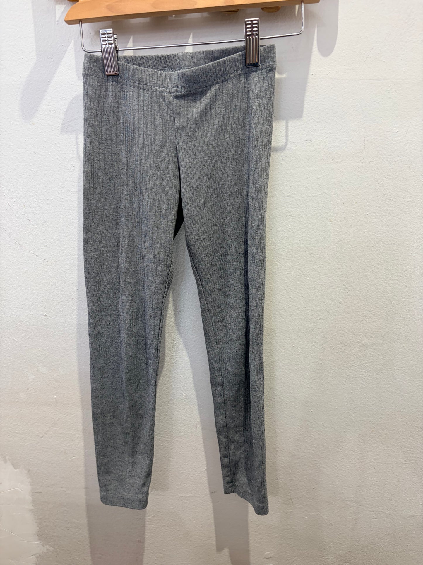Grey ribbed leggings 6-7y