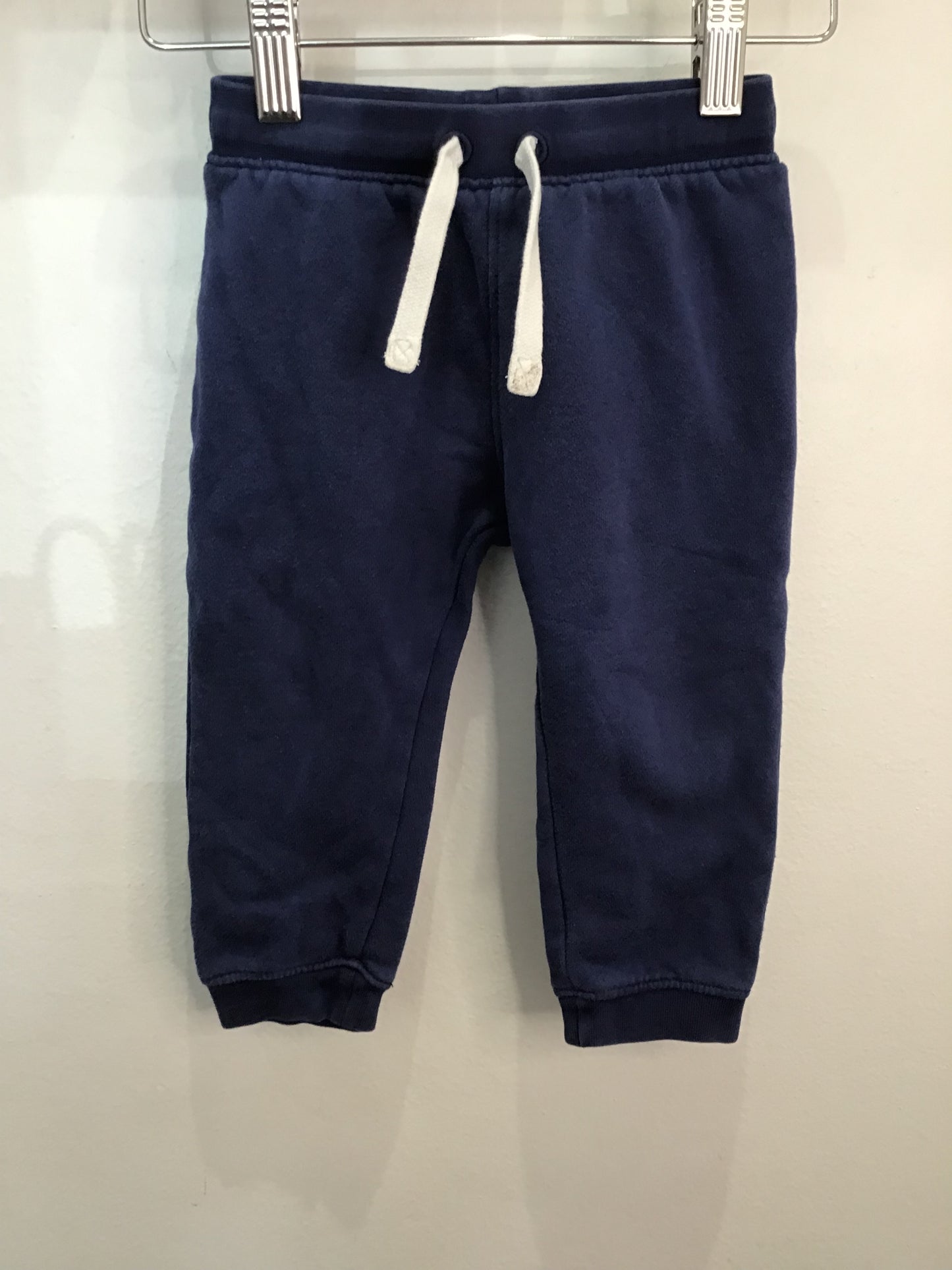 Joggers blue w drawstring 12-18m