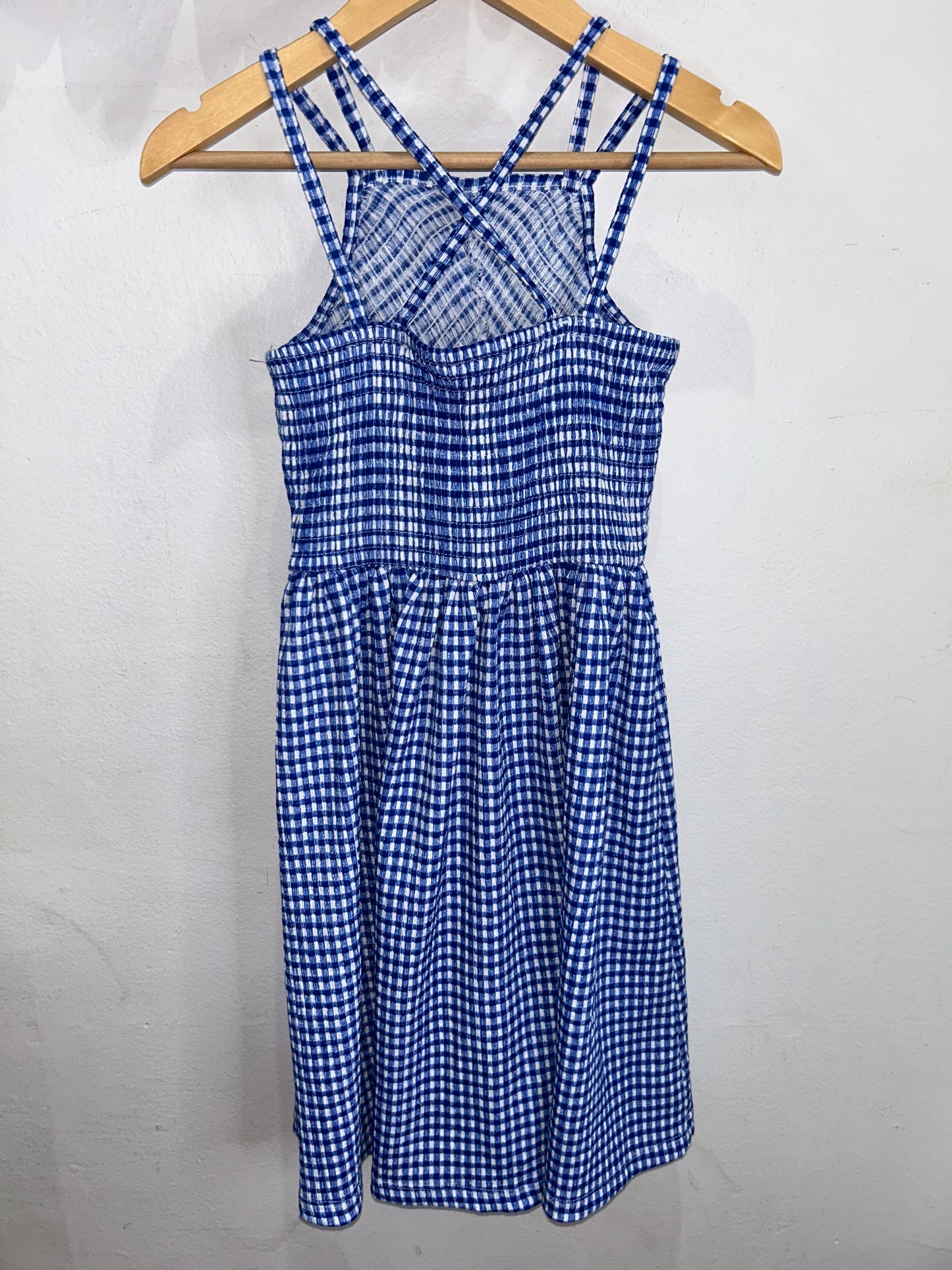 Blue checkered dress 8y