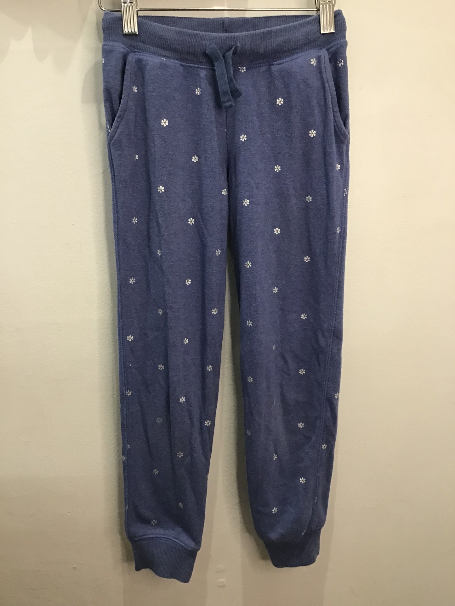Flower print blue joggers 7y
