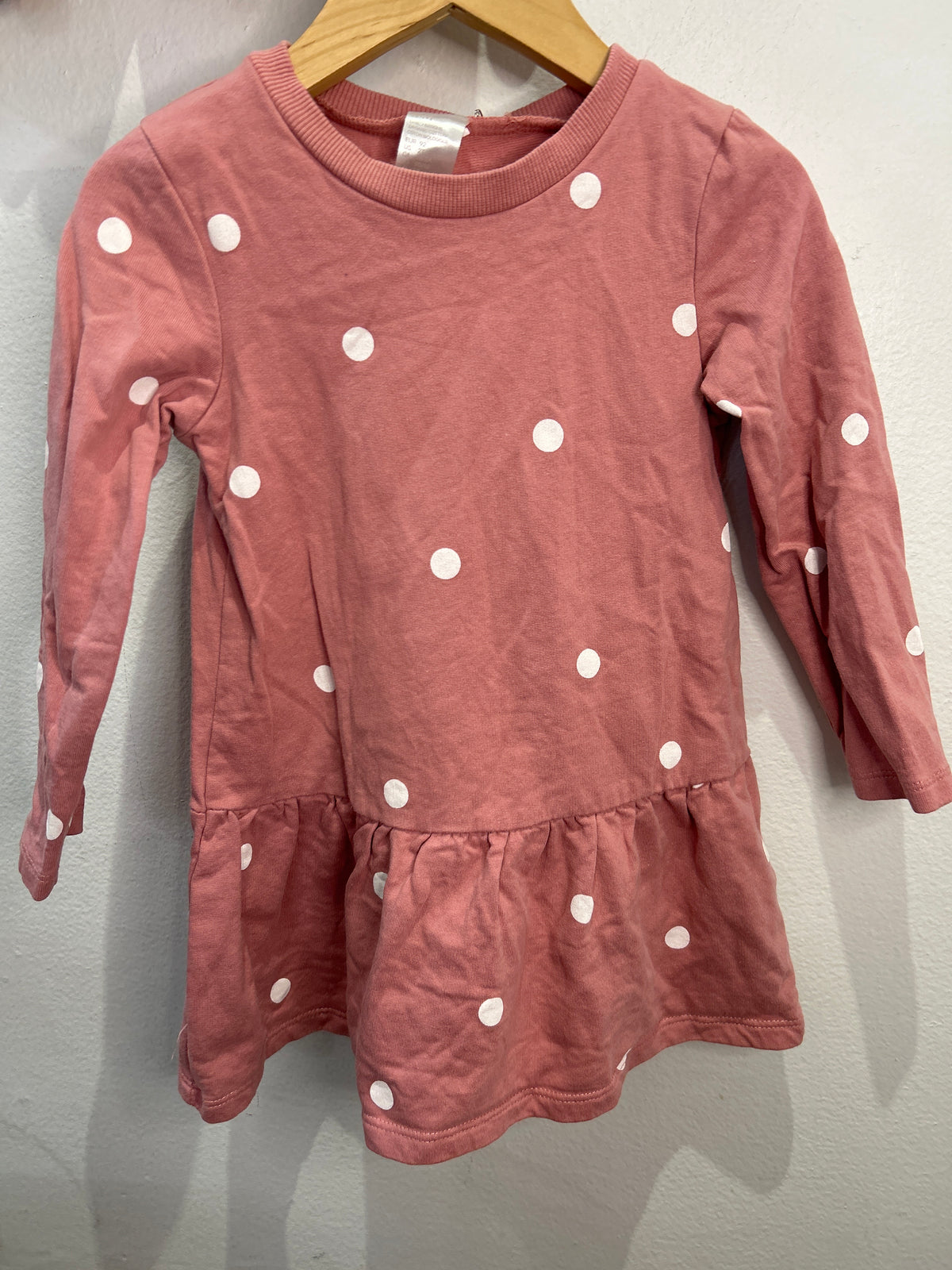 Pink dots pullover dress 18-24m