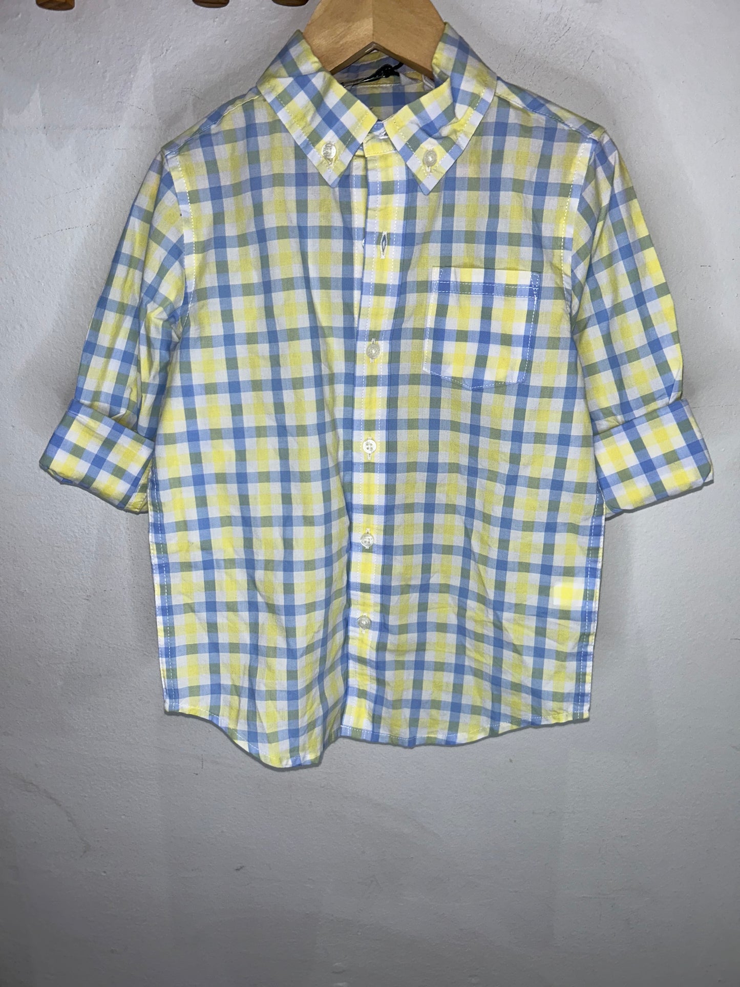 Spring Plaid Button Up 4y