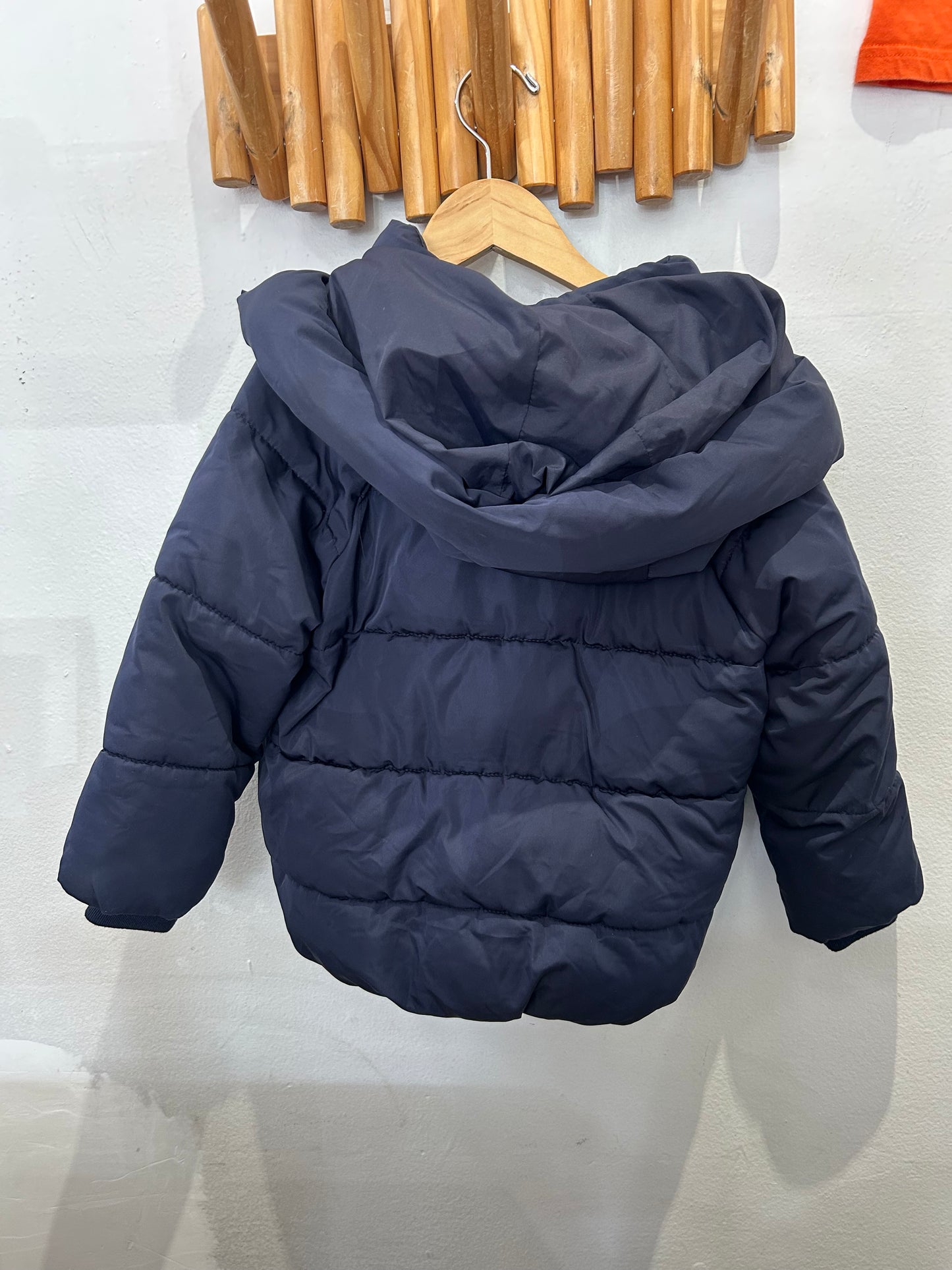 Navy puffer jacket 4-5y