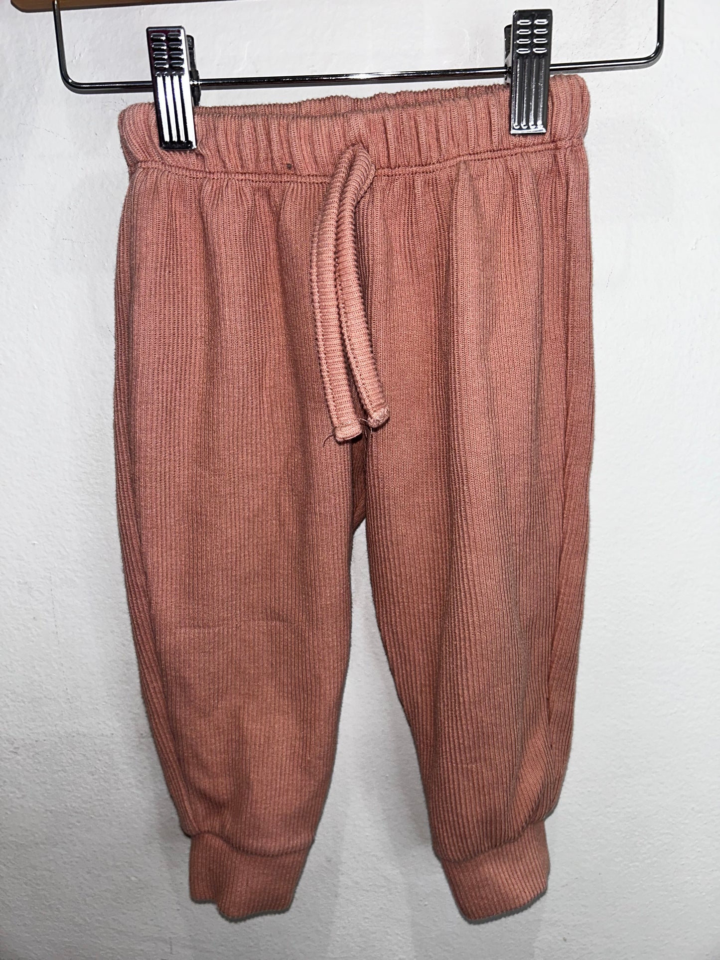 Pink vertical texture pants 18-24m