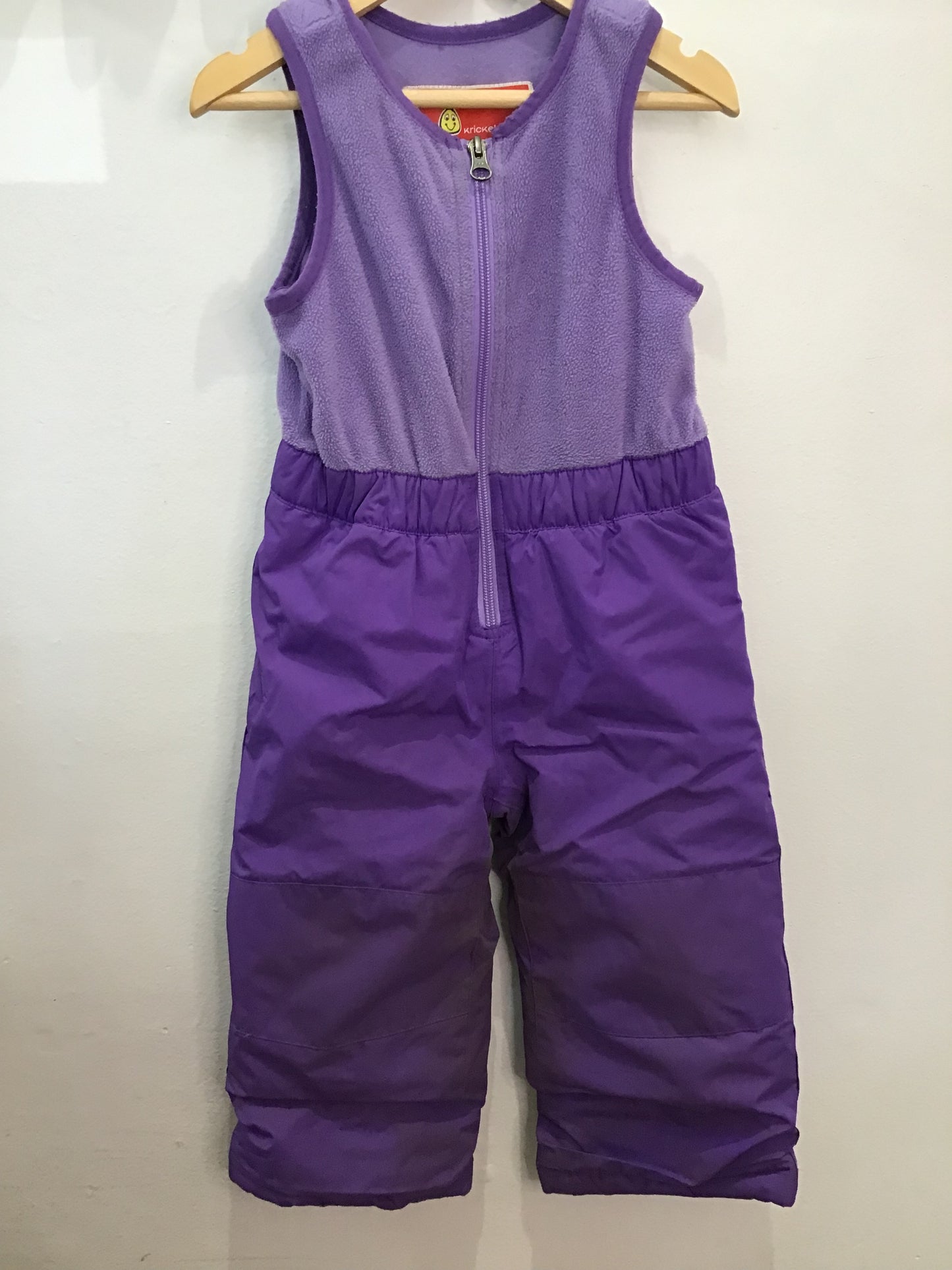 Purple bib snowpants 24m*