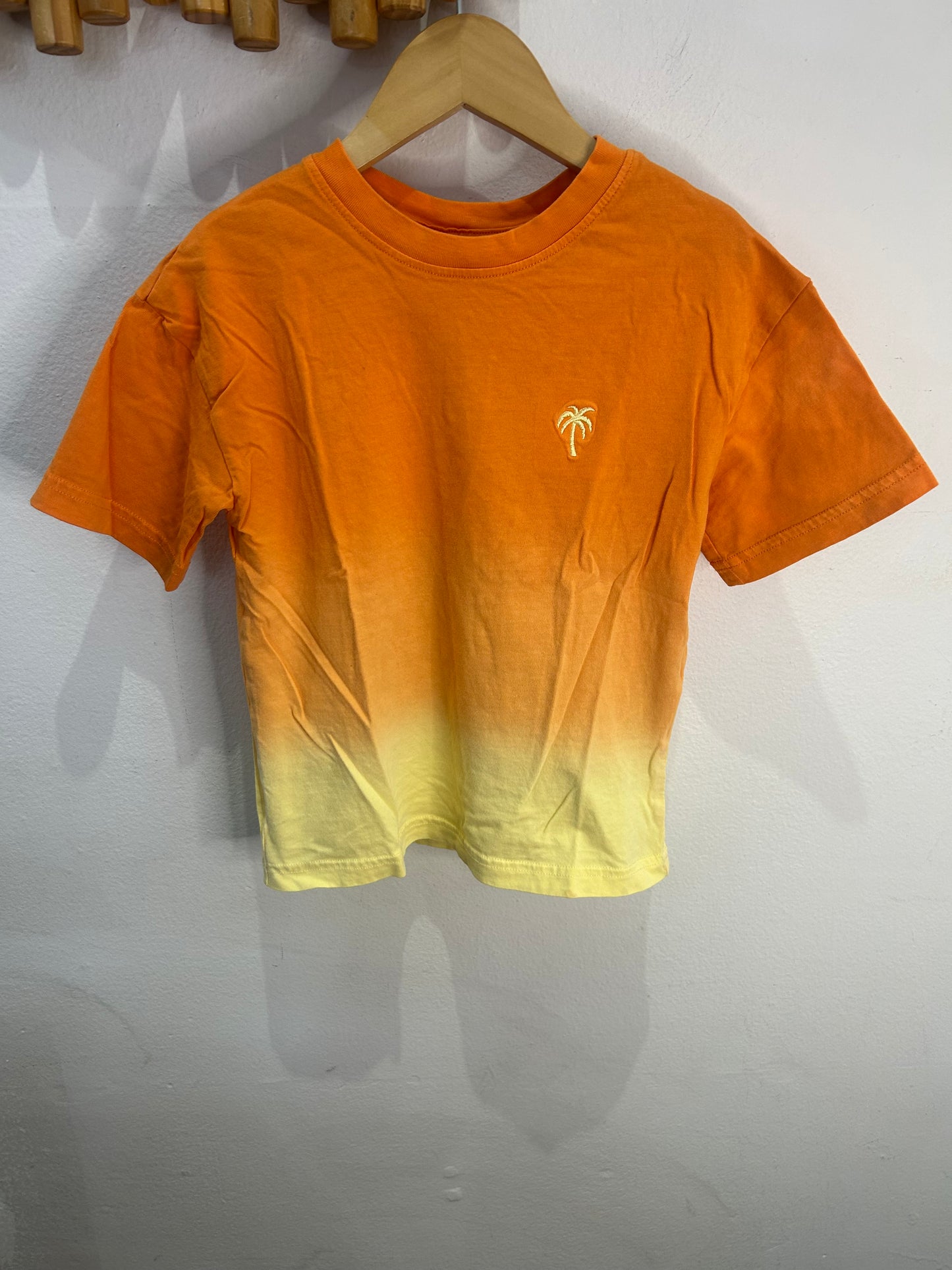 Orange and yellow tee 2-4y