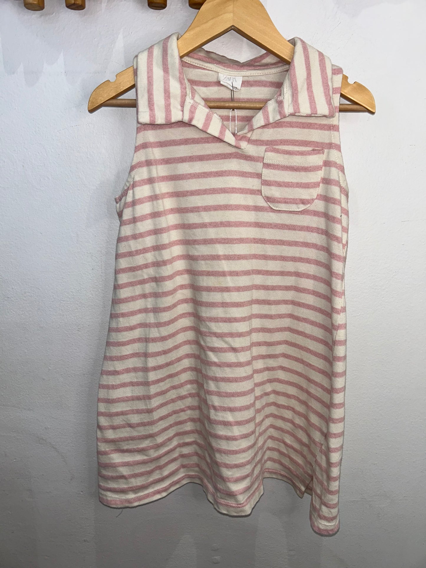 Pink and white polo tee 9y*