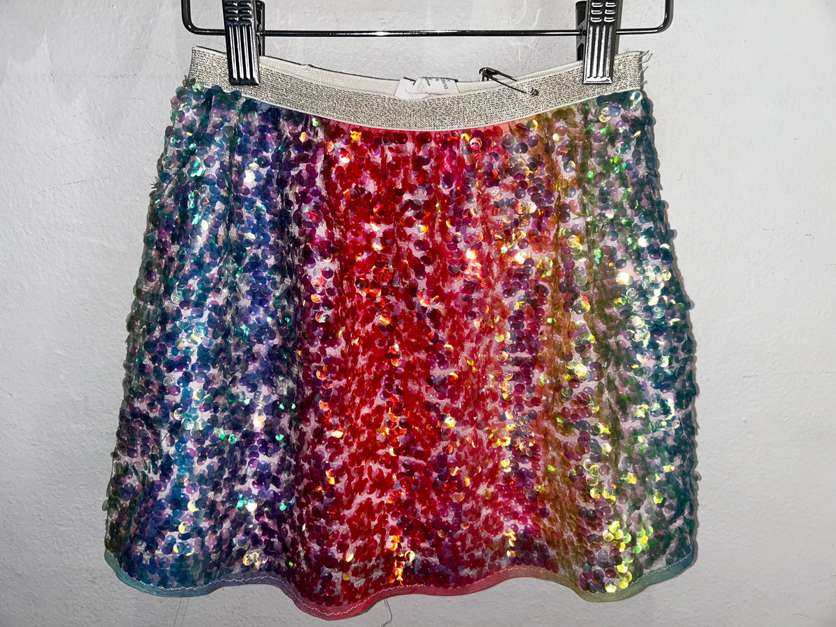 Rainbow sequin skirt 5-6y