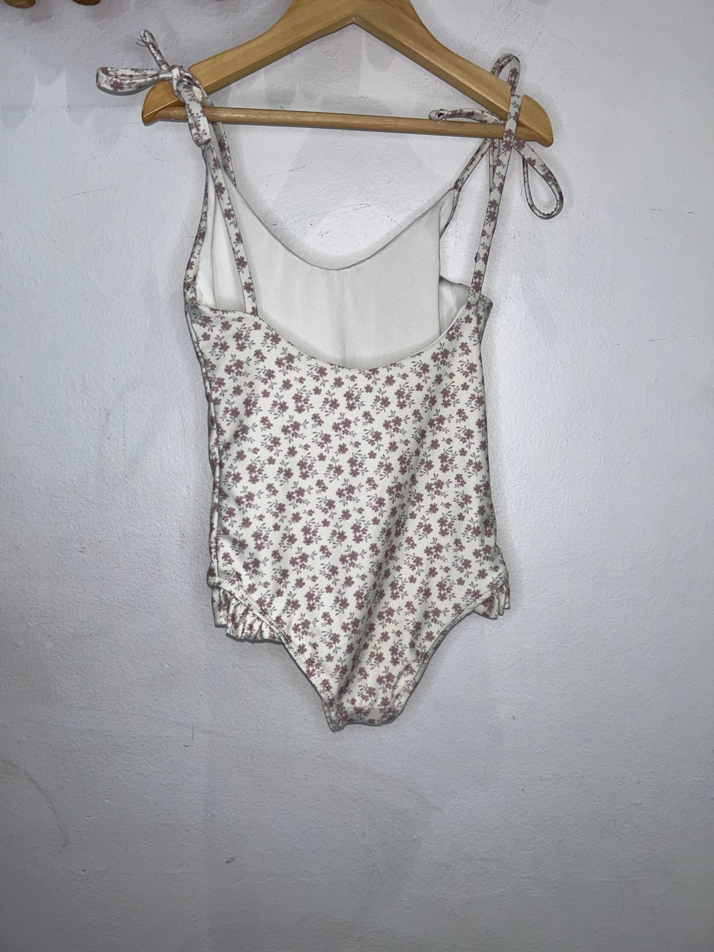 Jamie Kay purple floral swimsuit 3y