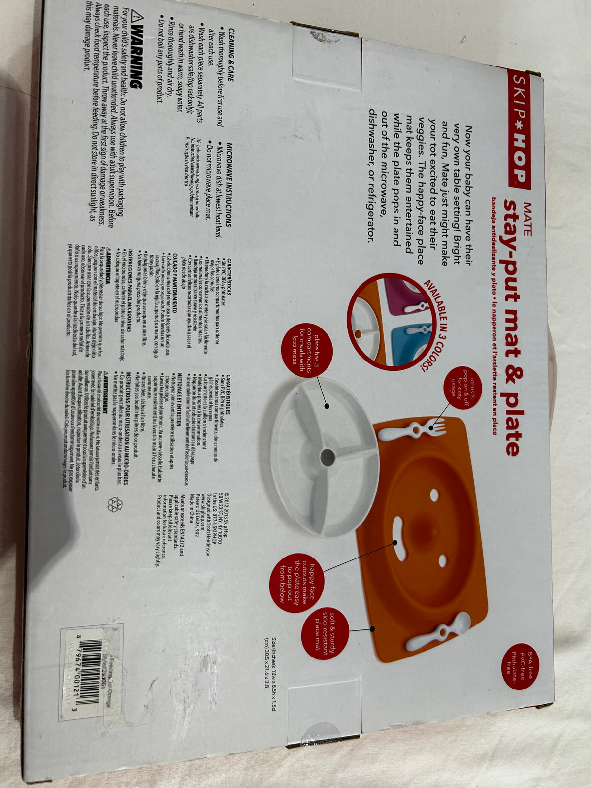 Skip hop stay put mat and plate NEW