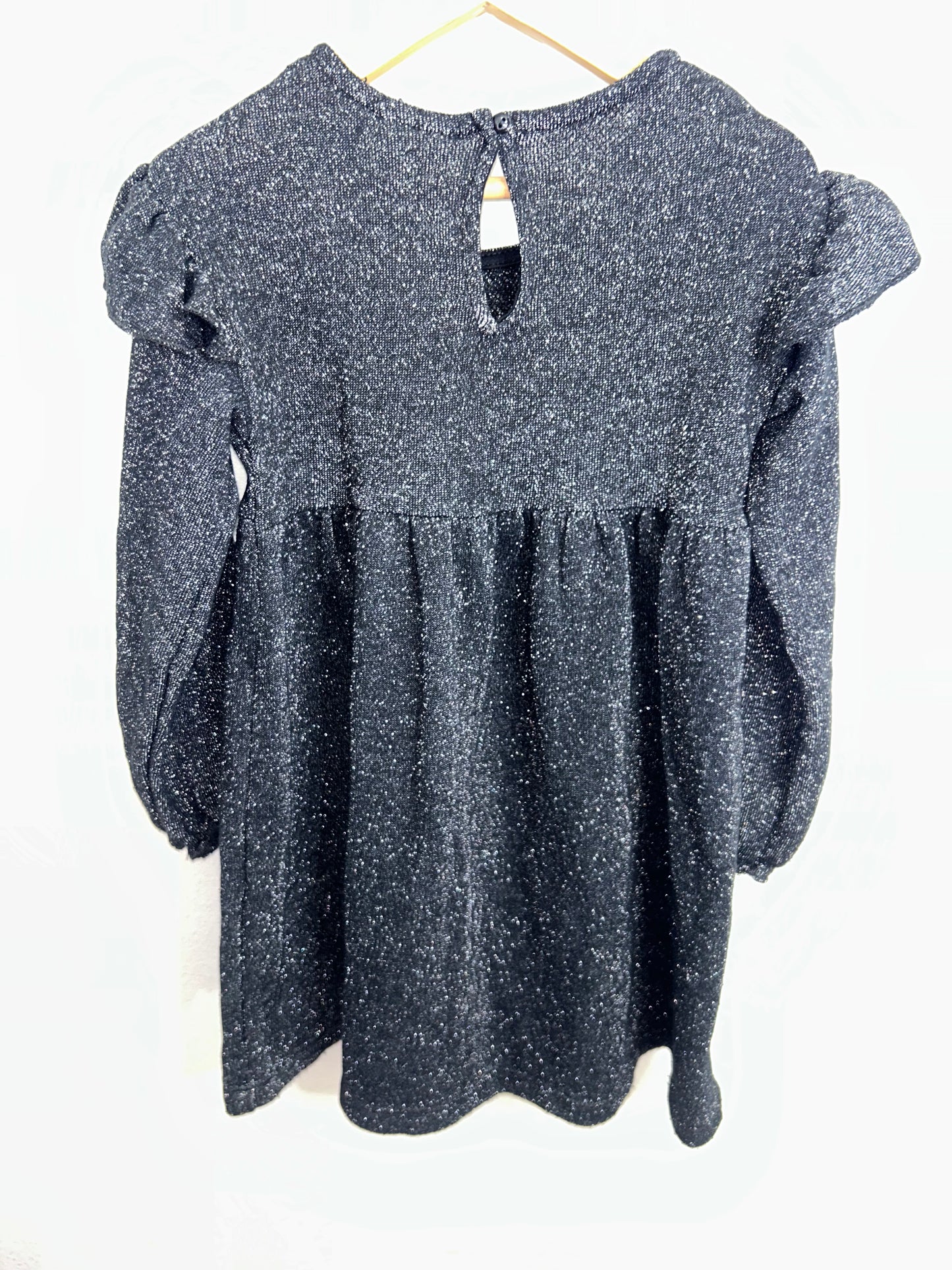 Black sparkly sweater dress 4-5y