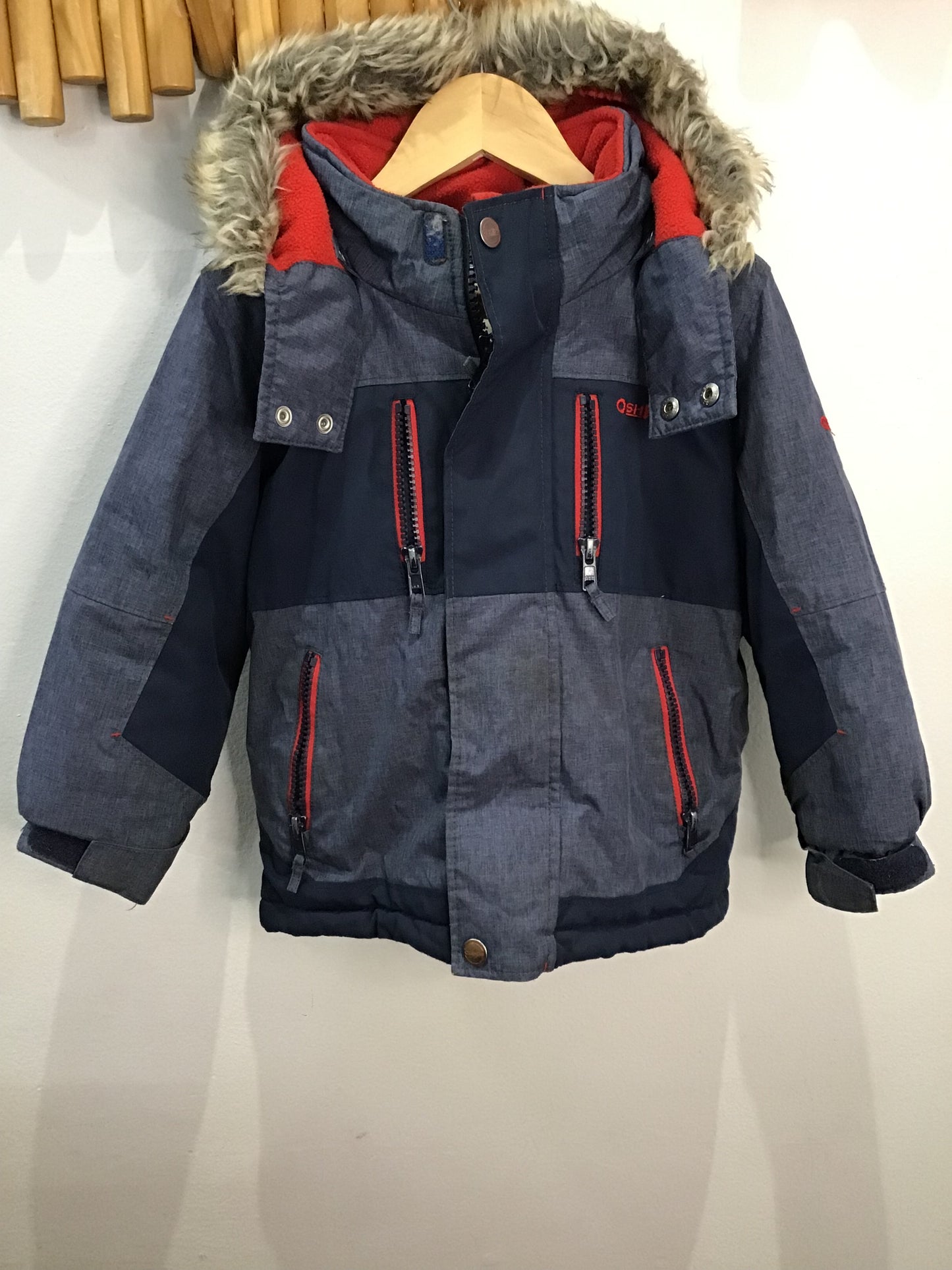 Blue and red white jacket 3y