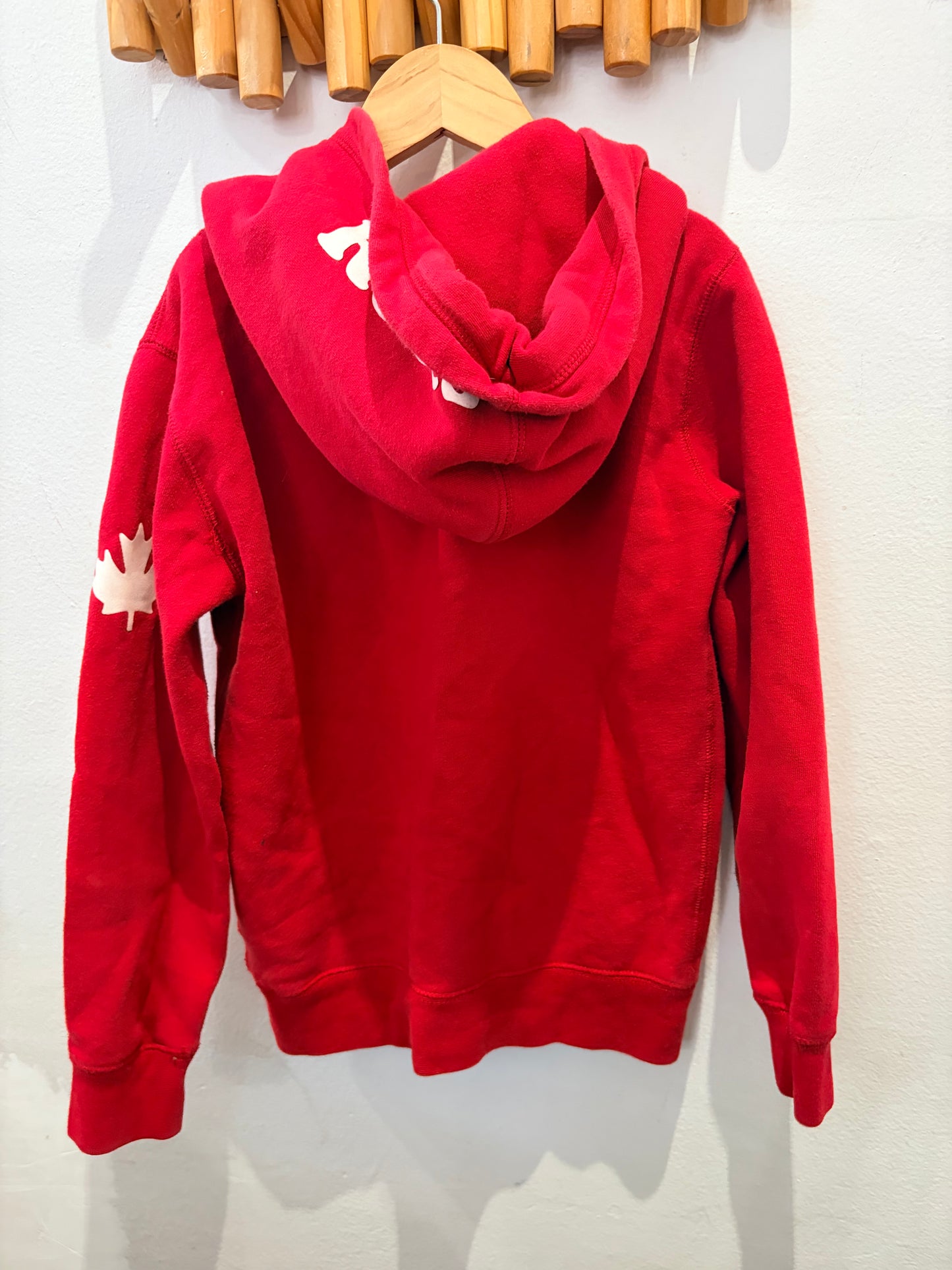 Roots red hoodie 7-8y