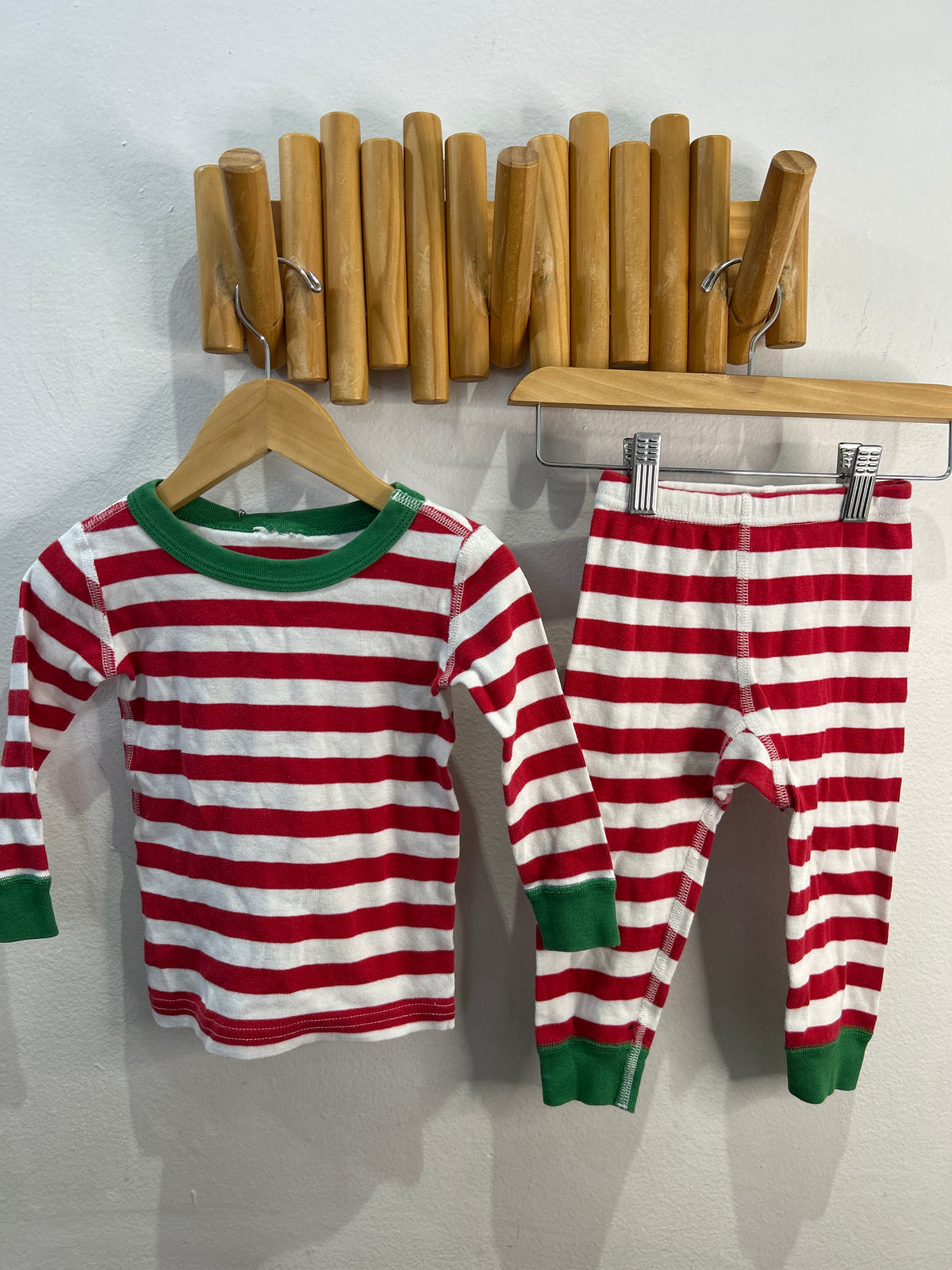 Hannah Andersson red striped pyjamas 2y