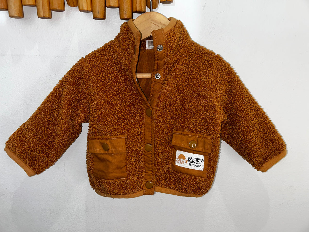 Brown teddy topper 3-6m