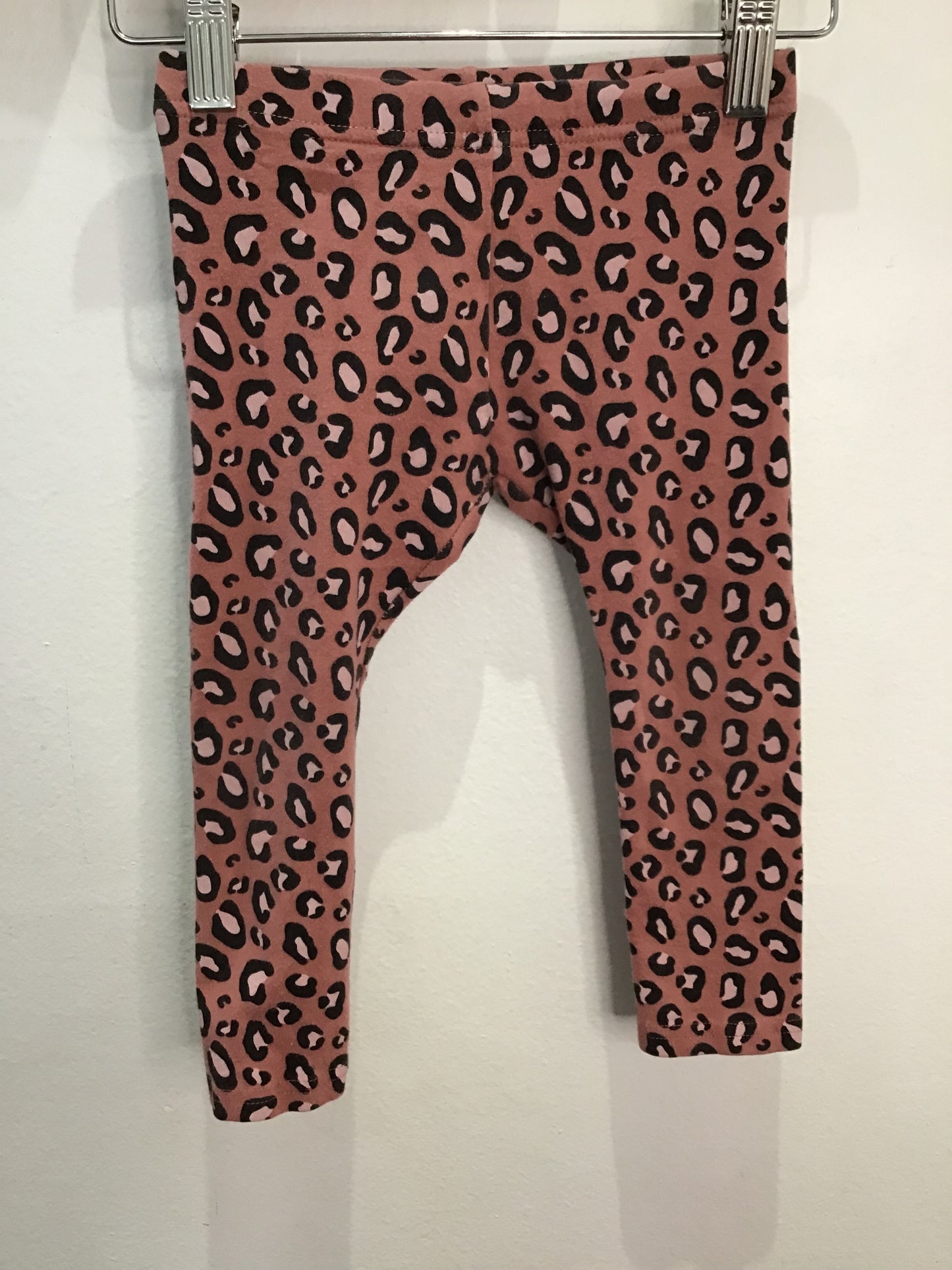 Leopard pink leggings 3y