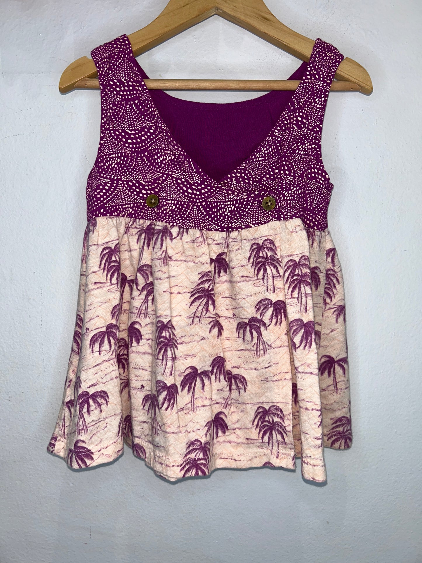 Purple palm tanktop 6y