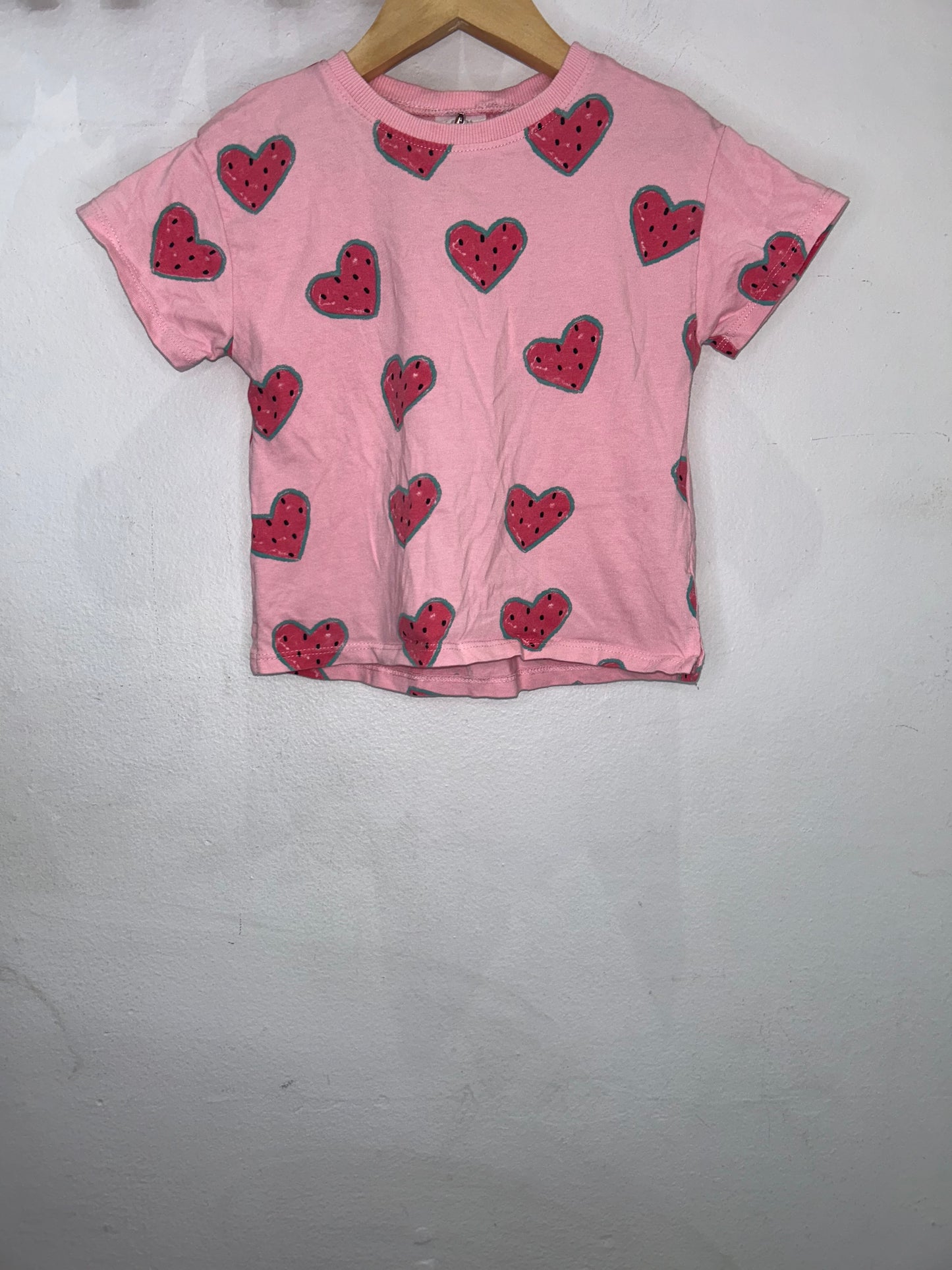 Watermelon hearts tee 18-24m