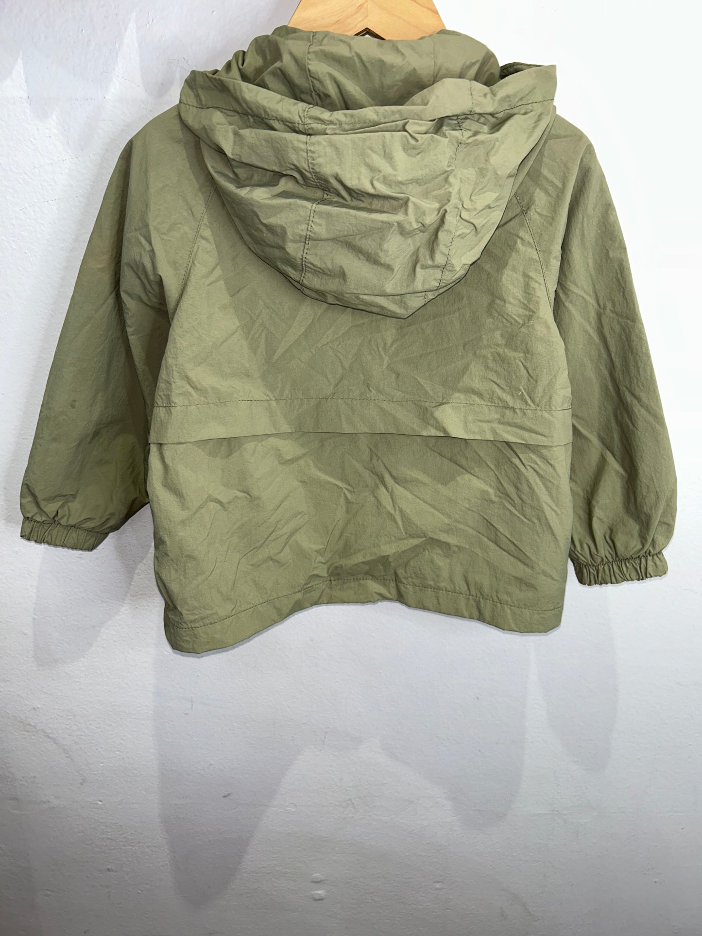 Olive and orange windbreaker 2y