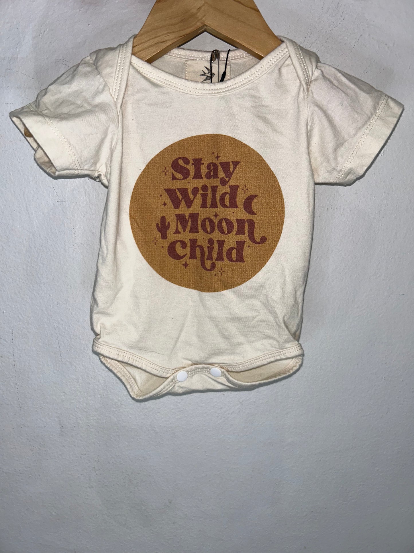 Stay wild moon child onesie 3-6m