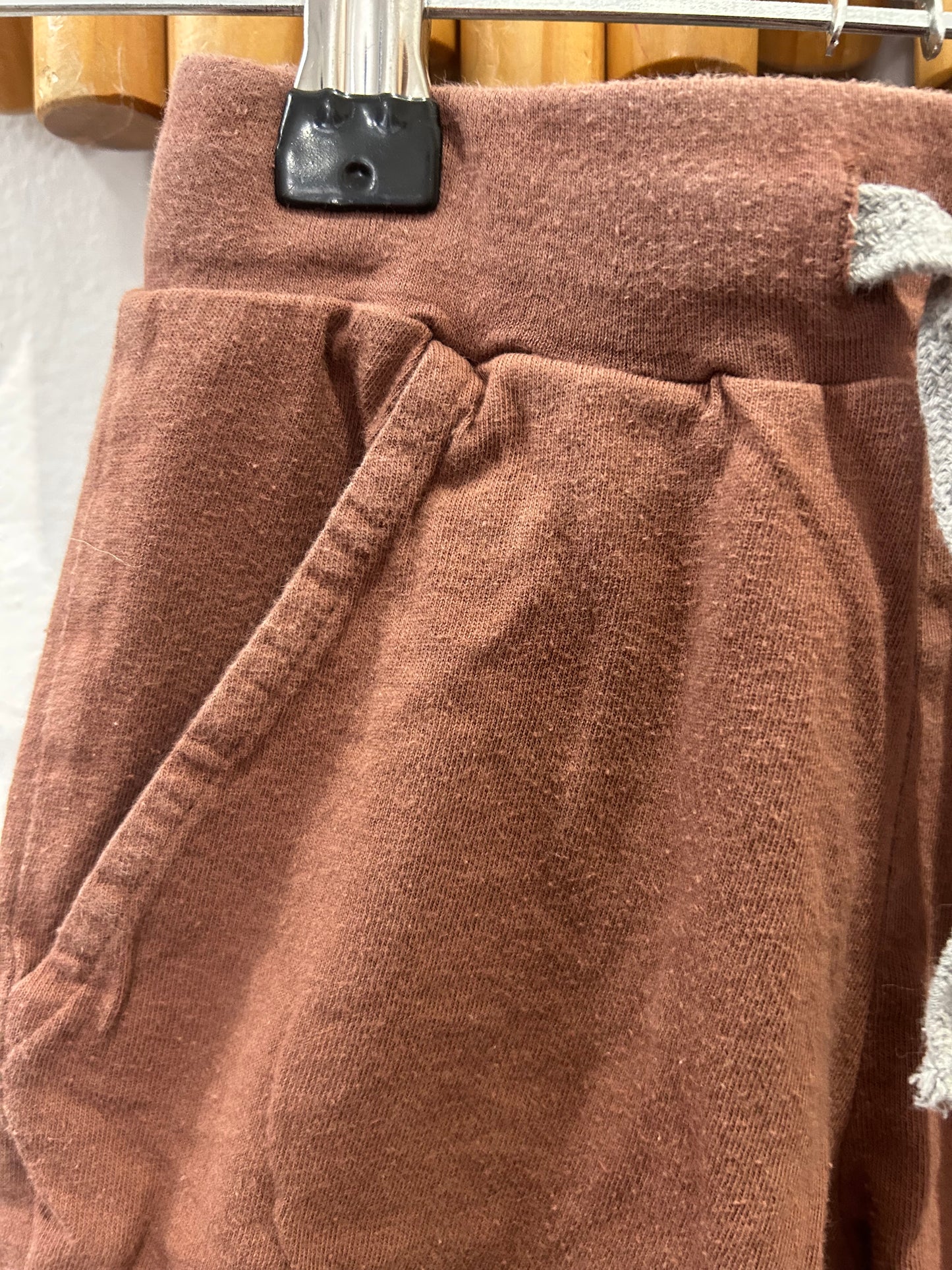 Minimioche brown cotton joggers 1-2y*