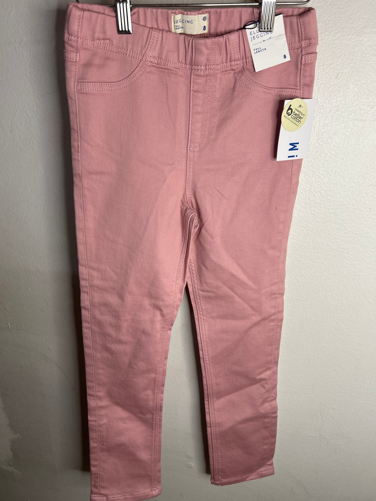 Rose denim jeggings 8y NEW