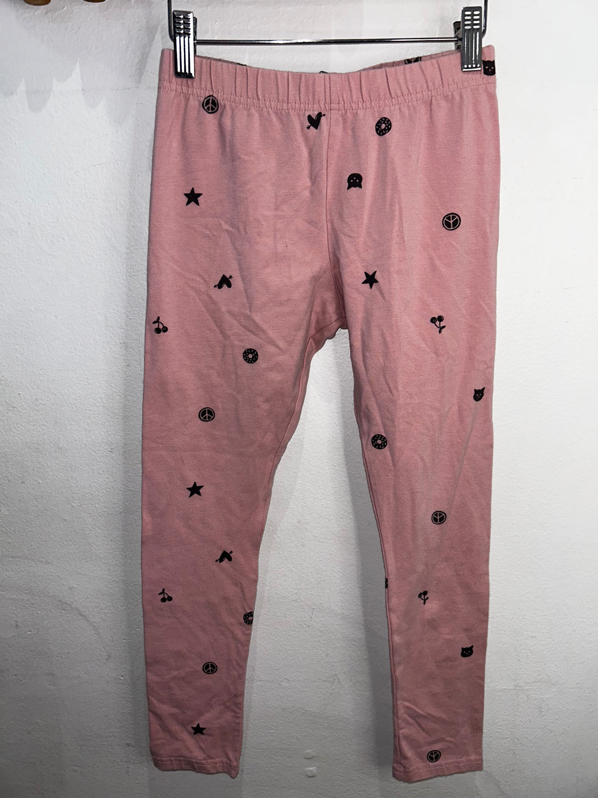 Pink symbols leggings 12y