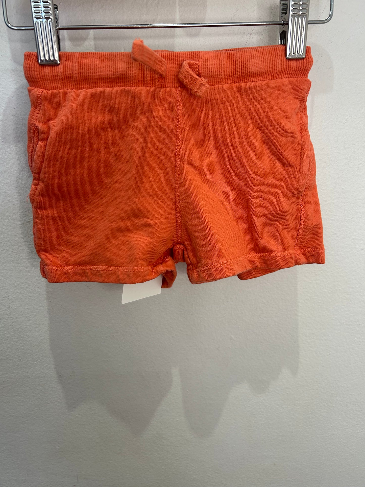 Orange shorts 6-9m