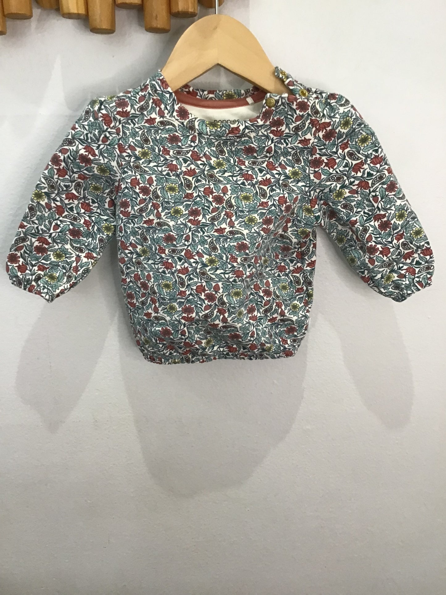 Mauve floral sweatshirt 18m