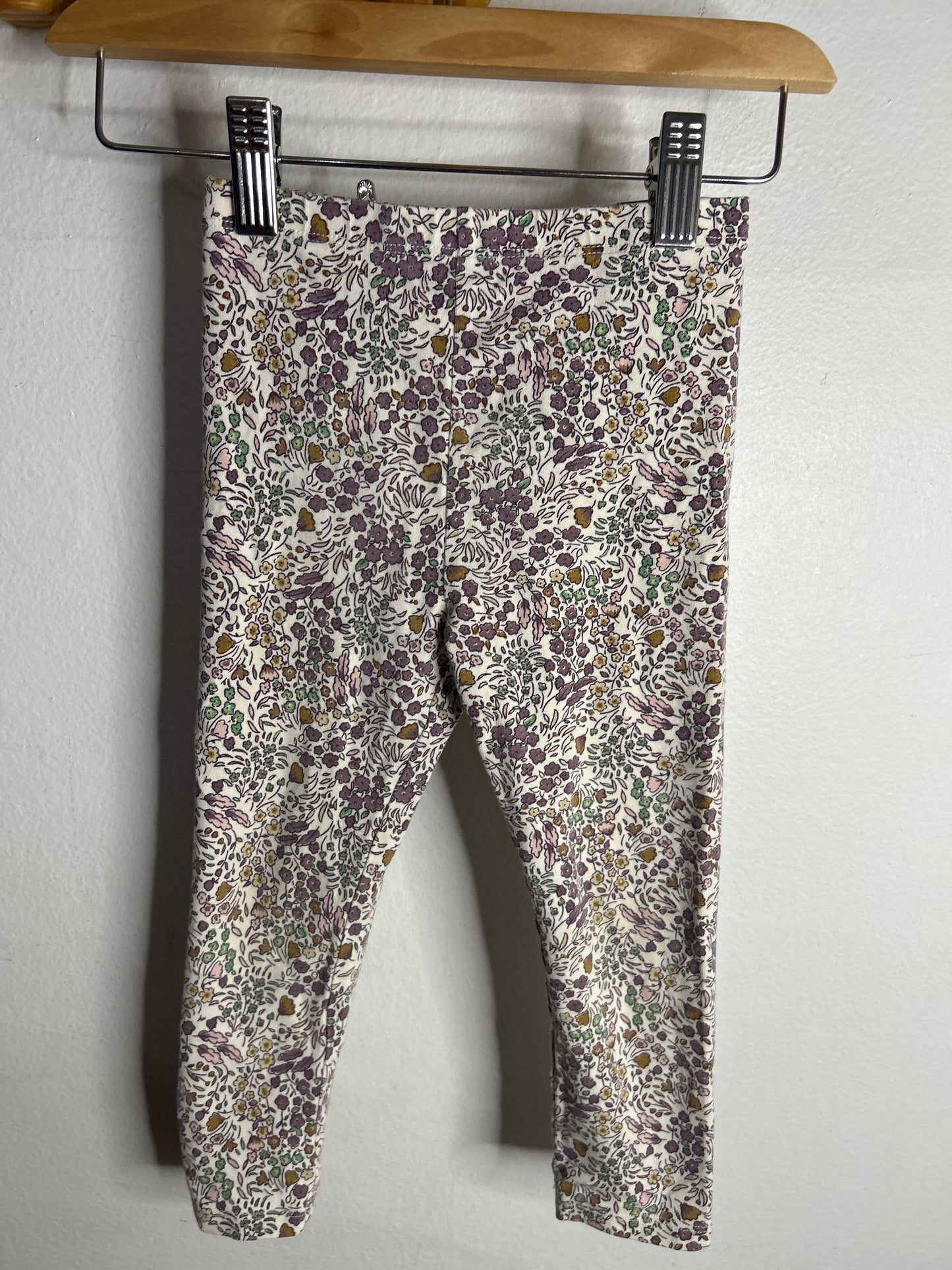 Purple floral leggings 2-3y