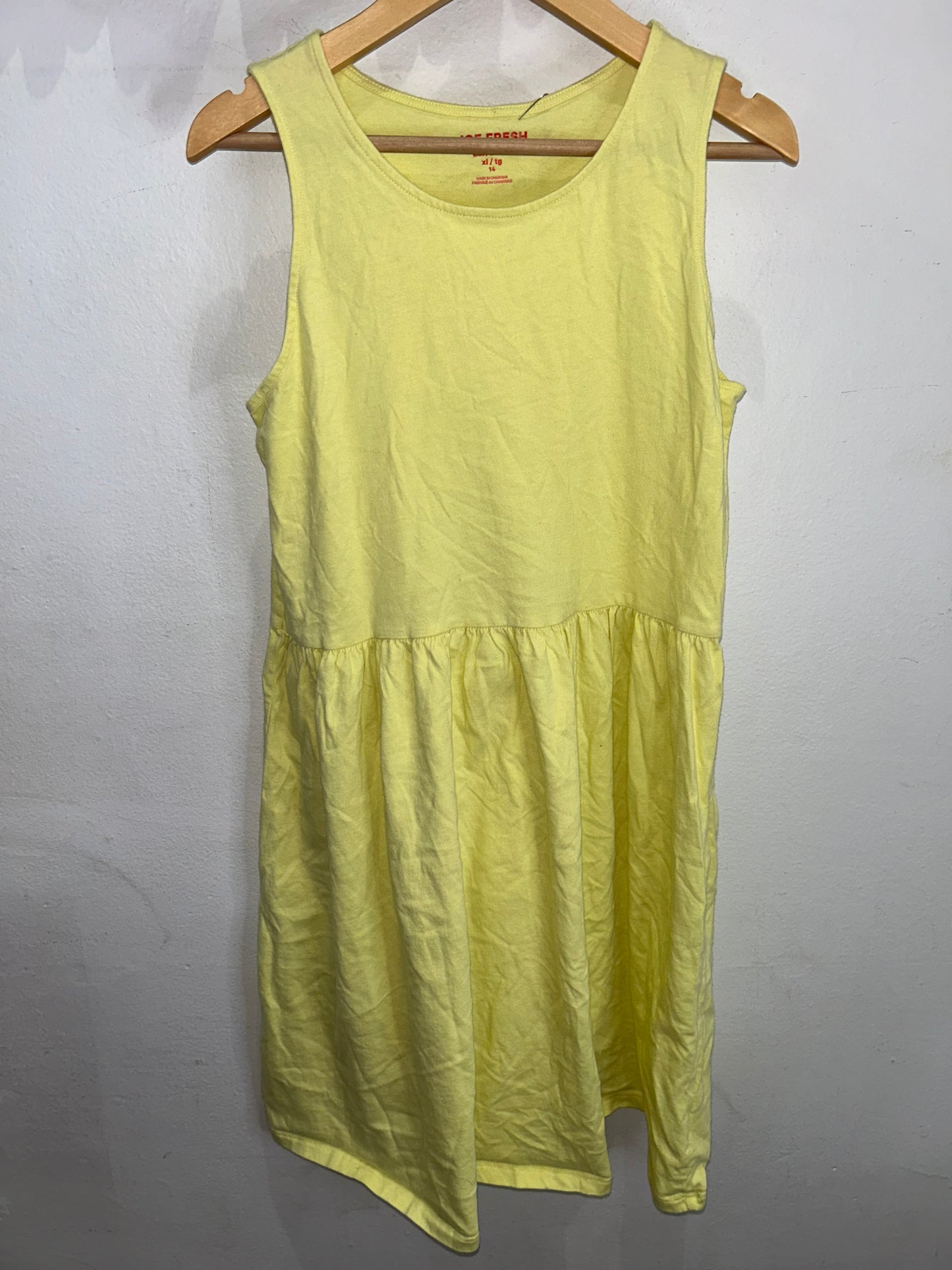Yellow tanktop dress 14y