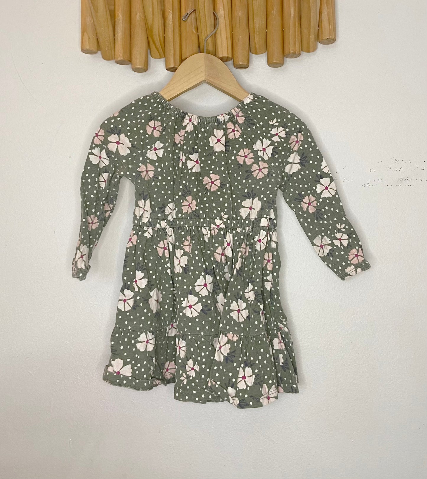 Green flowers dress 18m