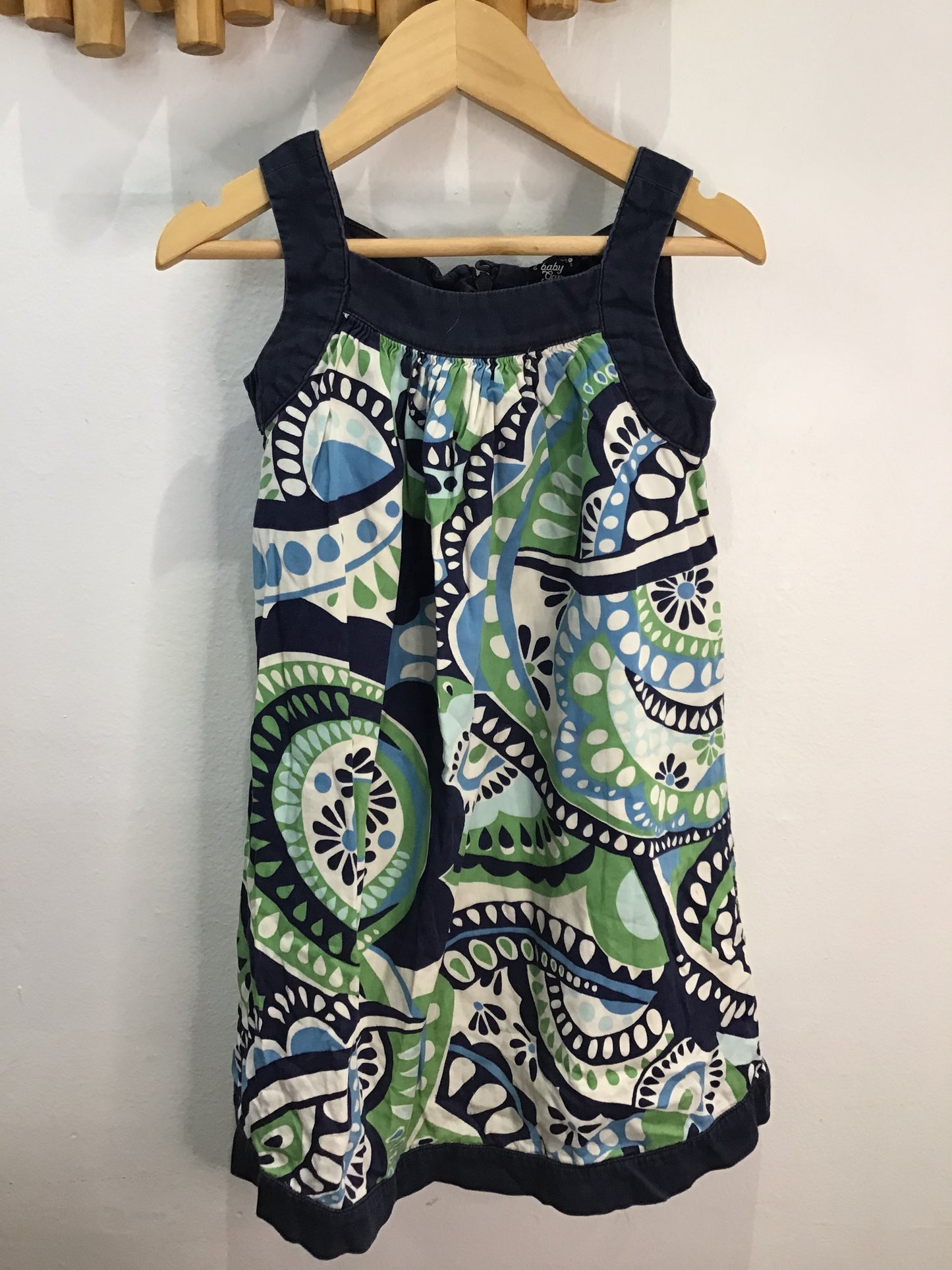 Green pattern dress 3y