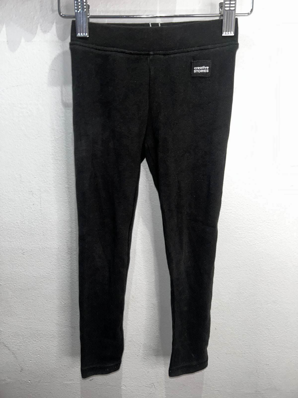 Black ribbed pants 5y