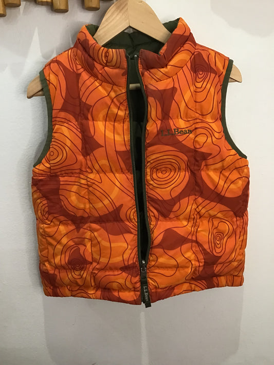 Orange reversible puffer vest 5-6y