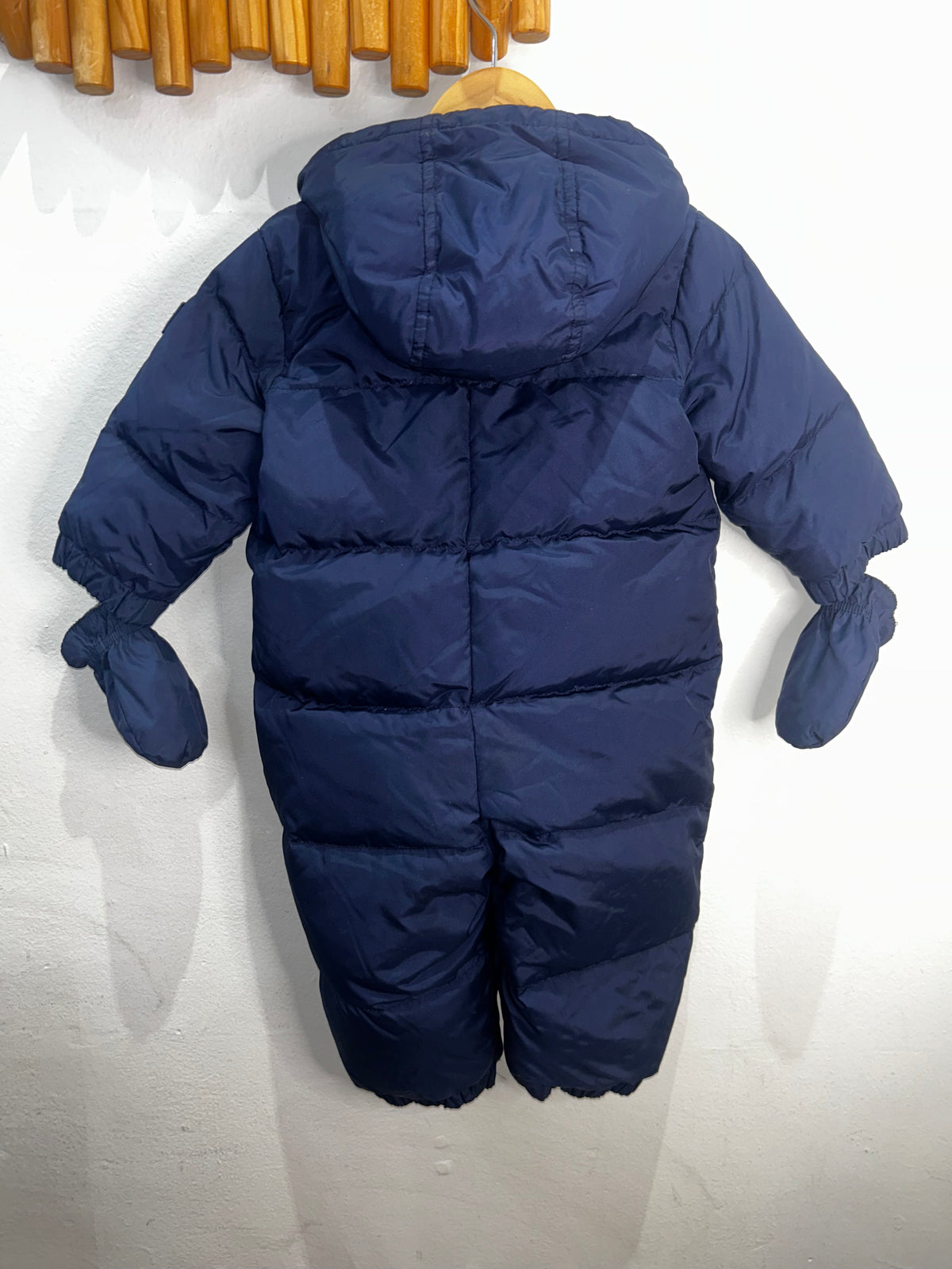 Navy snowsuit 12-18m