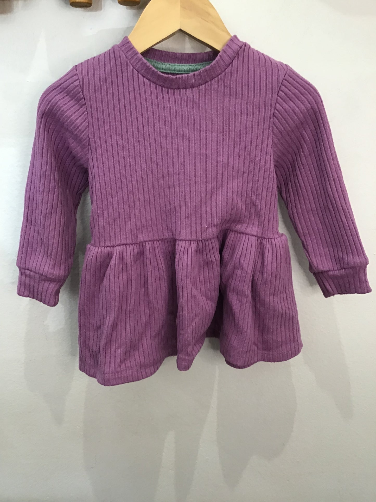 Purple knit dress 12-18m
