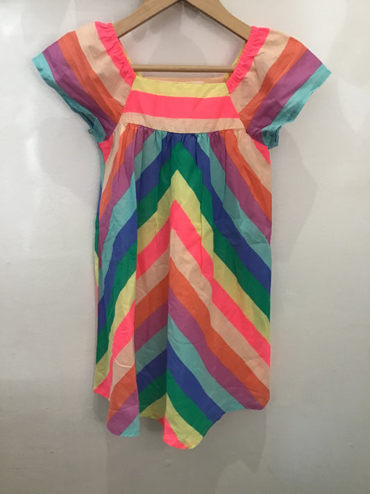 Bright side stripes dress 5-6y NEW