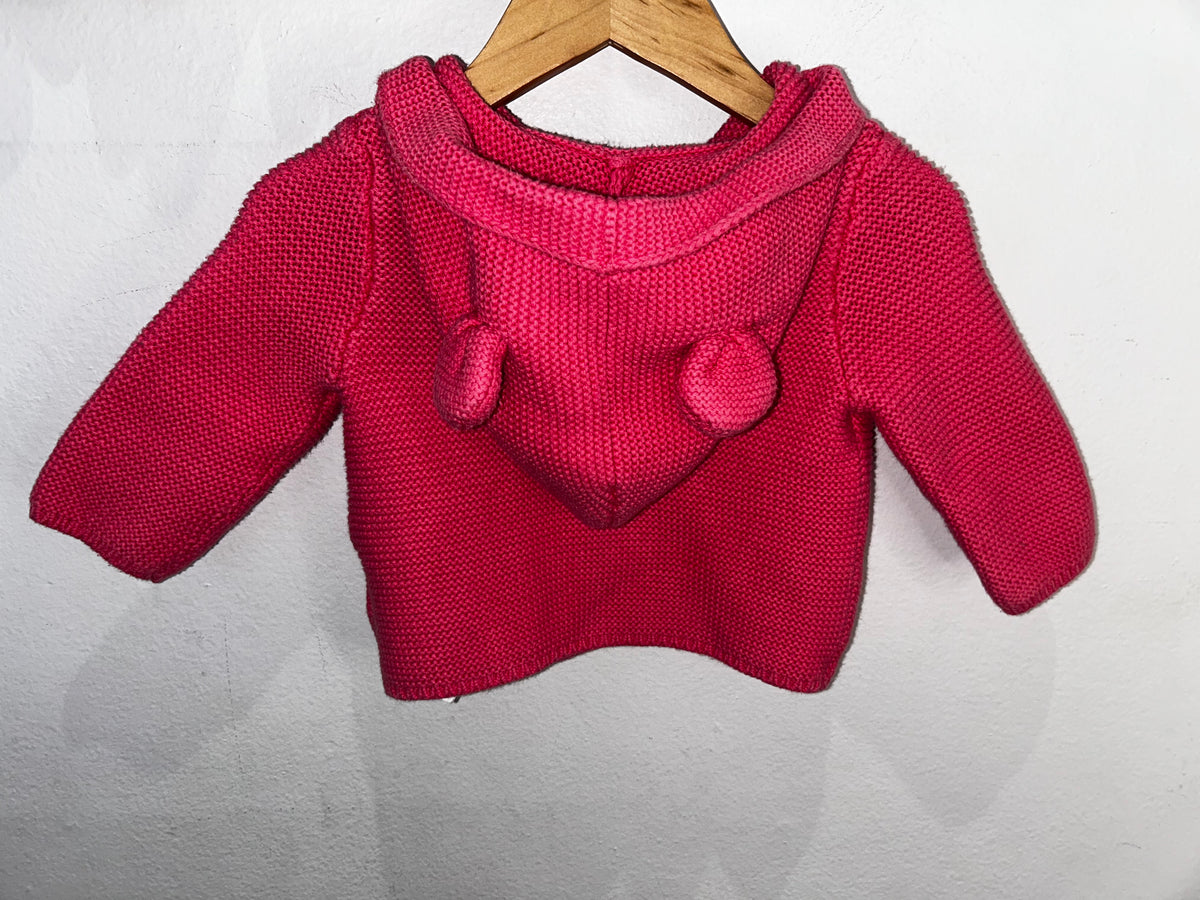 Coral pink brannan sweater 3-6m