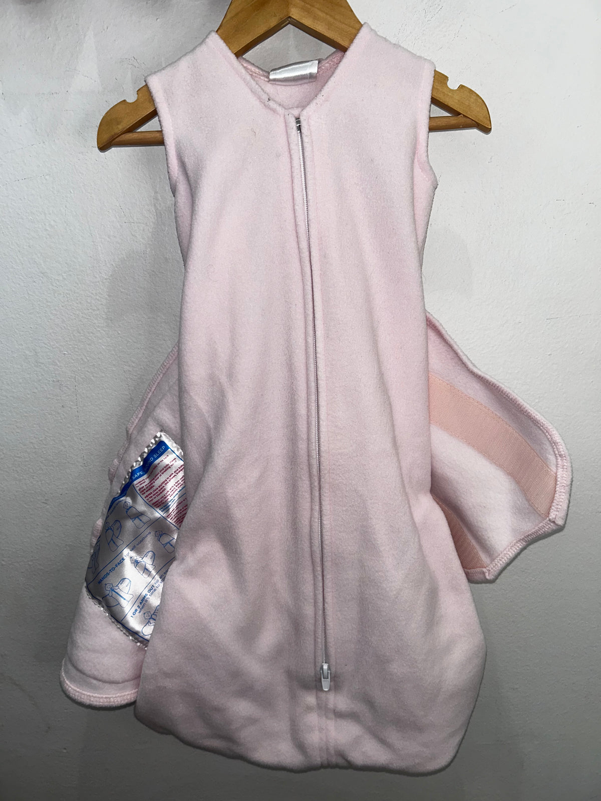 Halo swaddle sleepsack 3-6m pink fleece