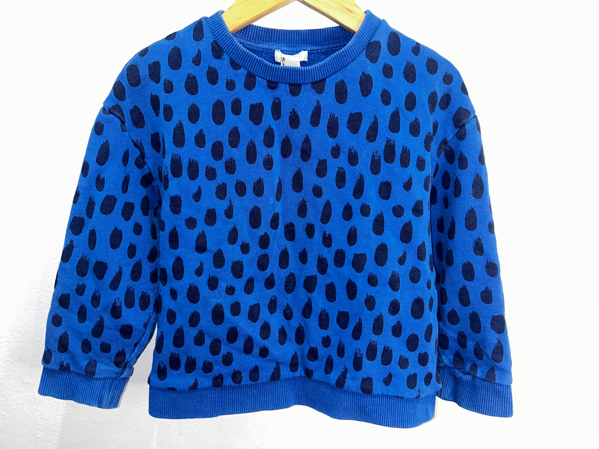 Cos blue print pullover 4-6y