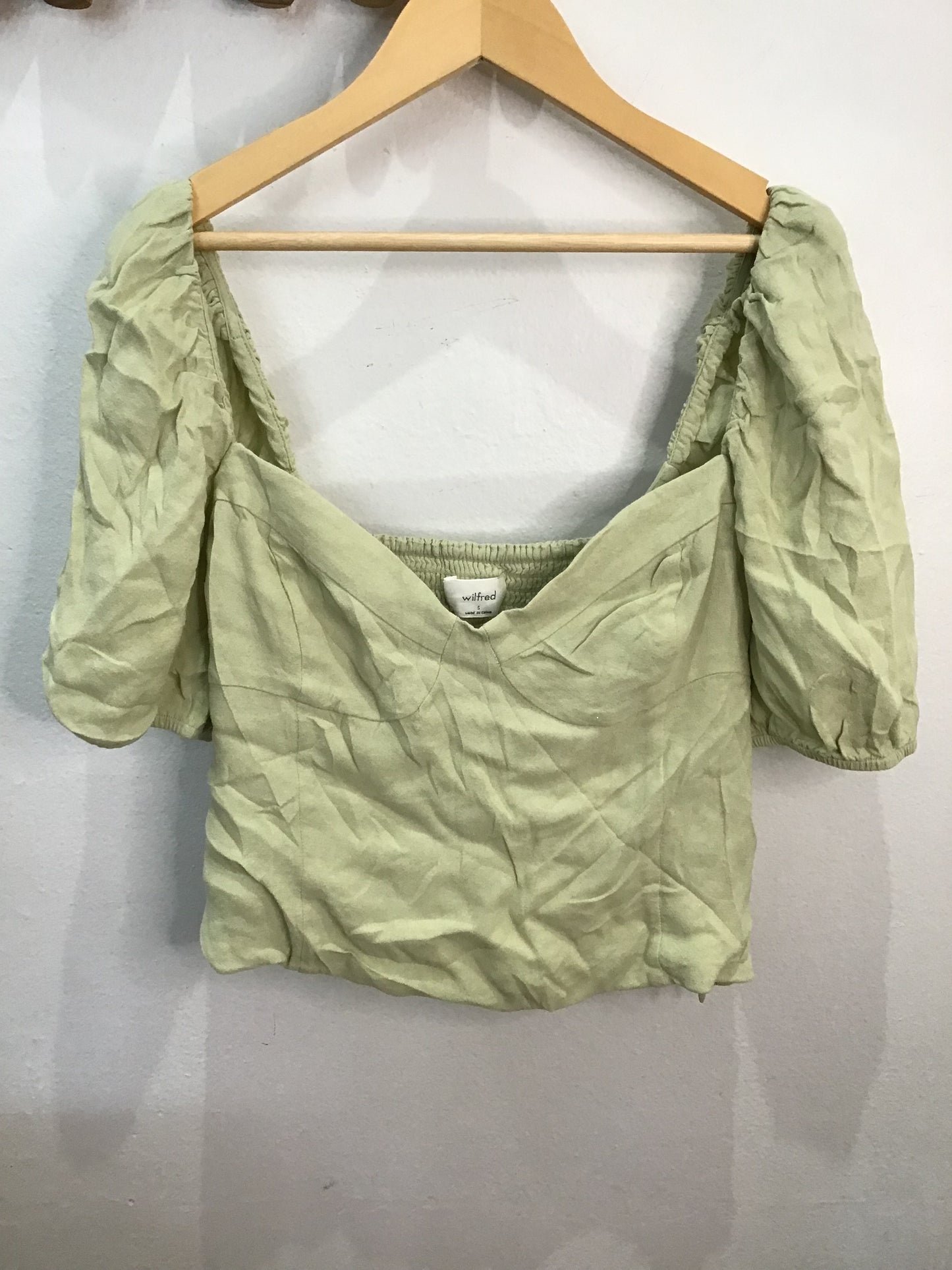 Blouse Wilfred sage cropped - adult S