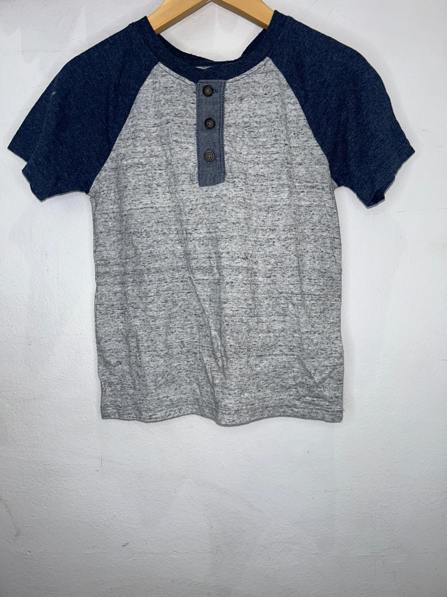 Grey and blue henley 4-5y