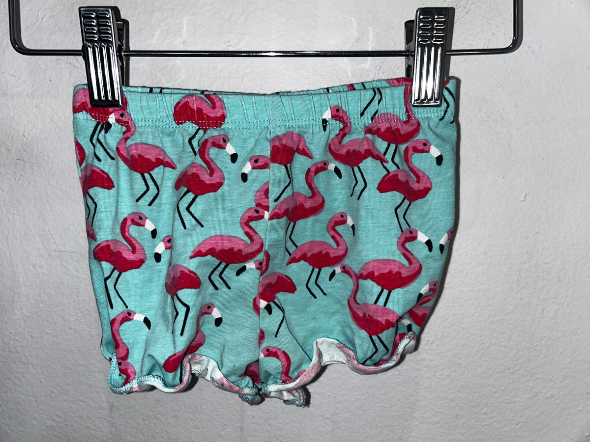 Teal flamingo dress 9m