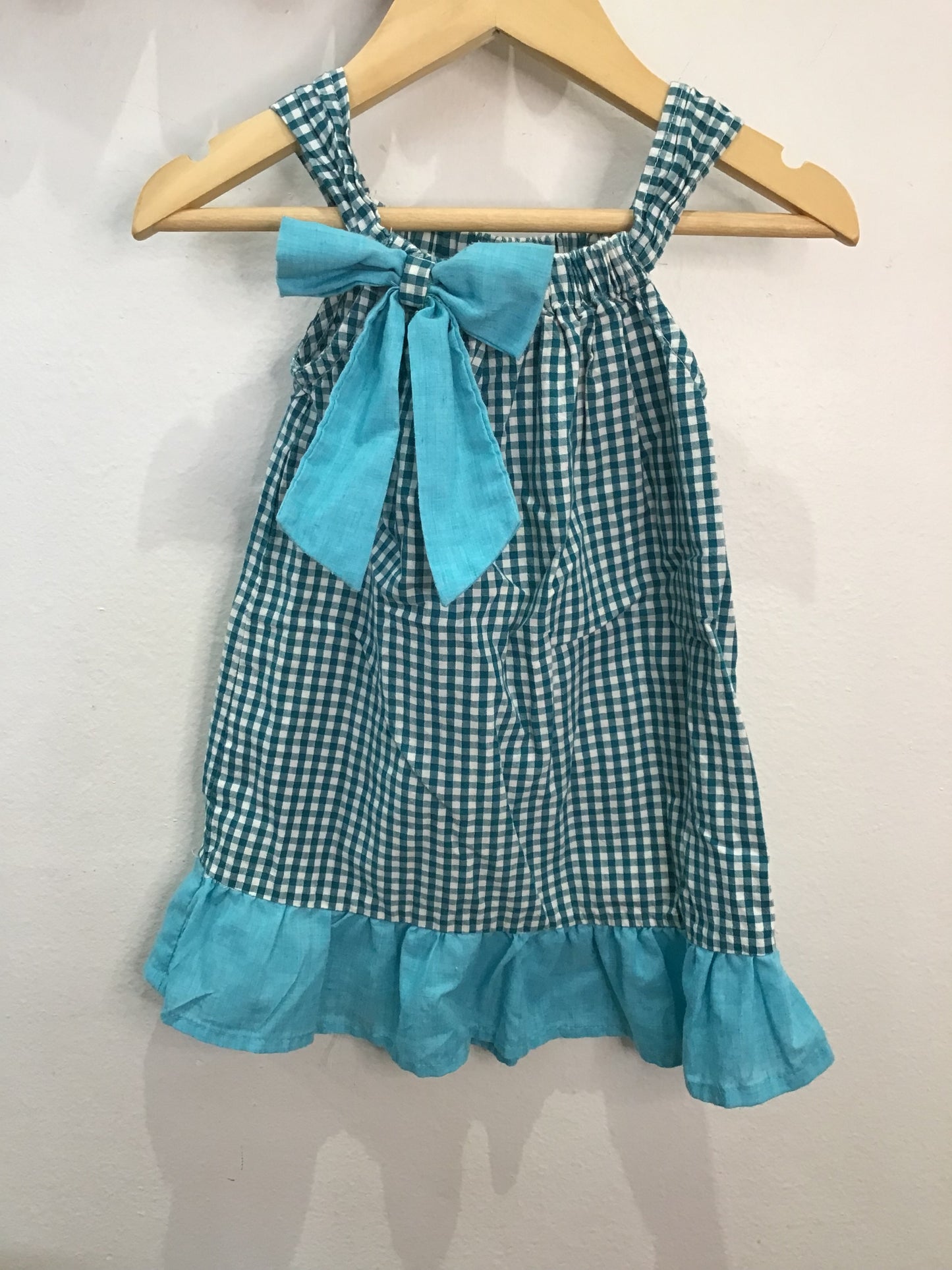 Dress blue checkered ATUN 2-3y
