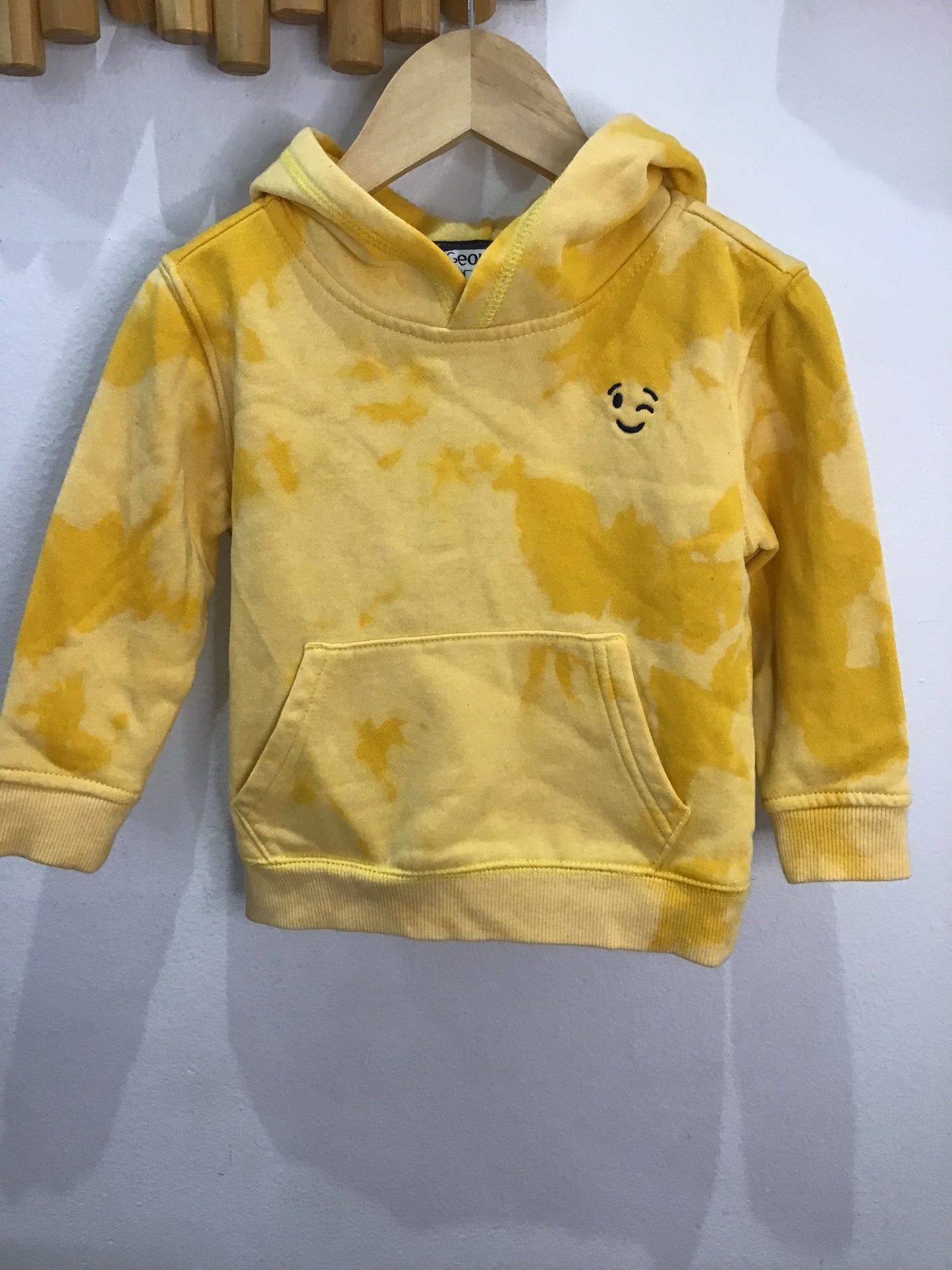 Yellow winky hoodie 2y