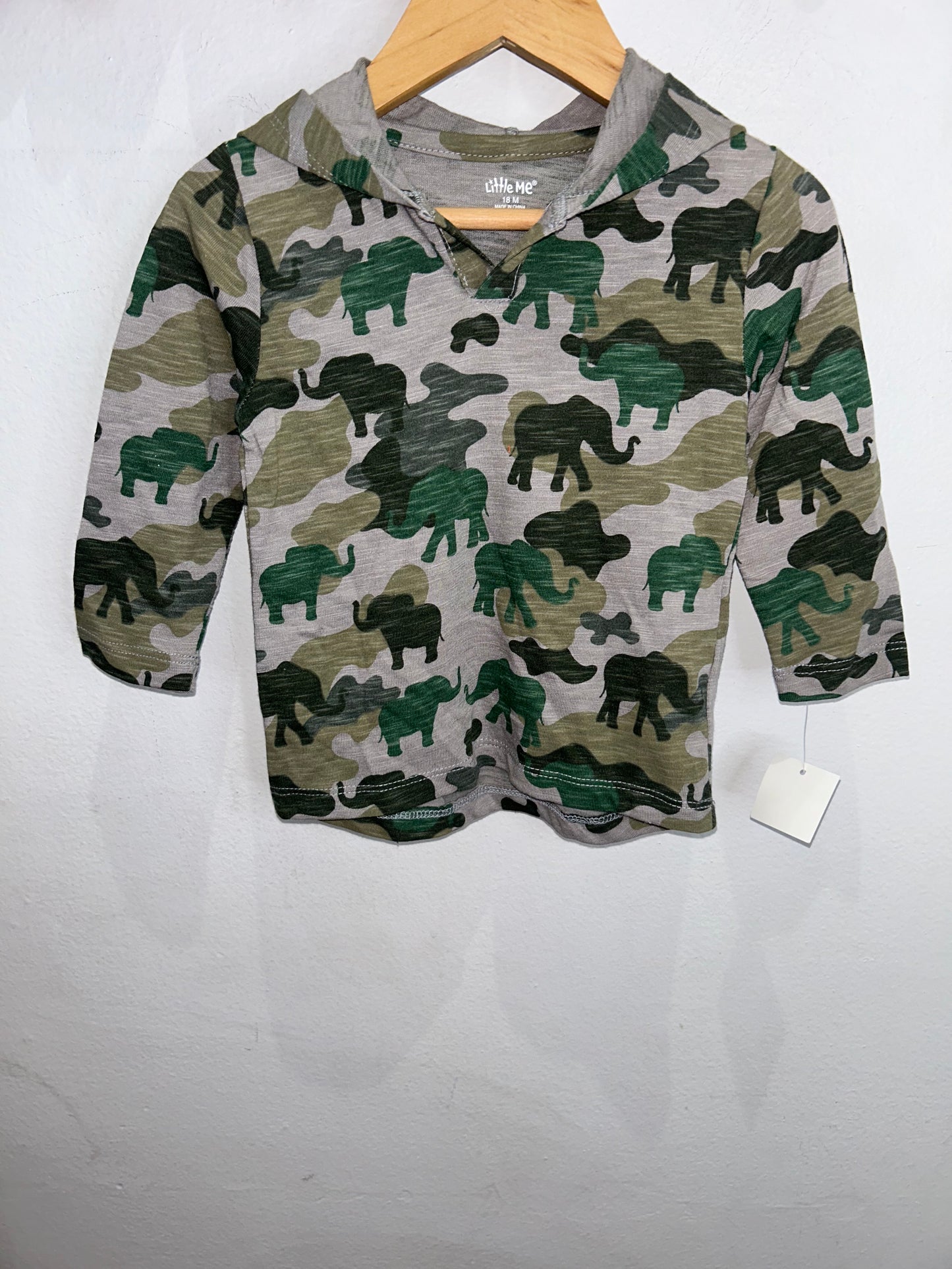 Elephants hooded tee 18m