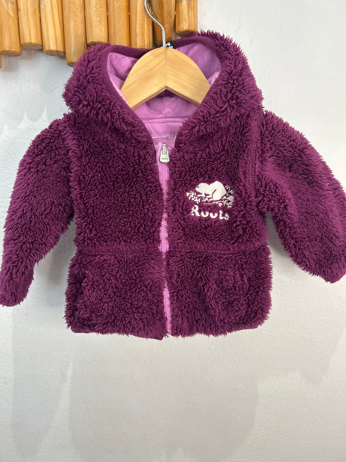 Roots plum furry fleece 3m