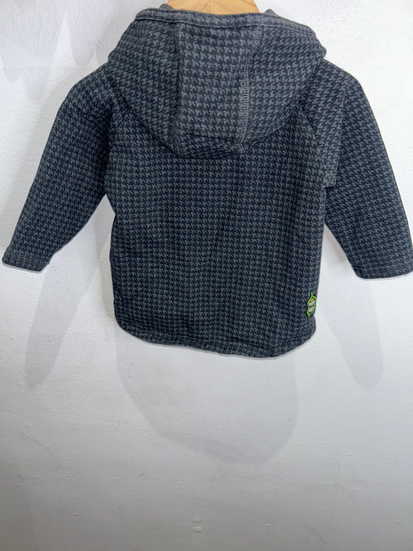 PK Beans grey pattern sweatshirt 6-12m