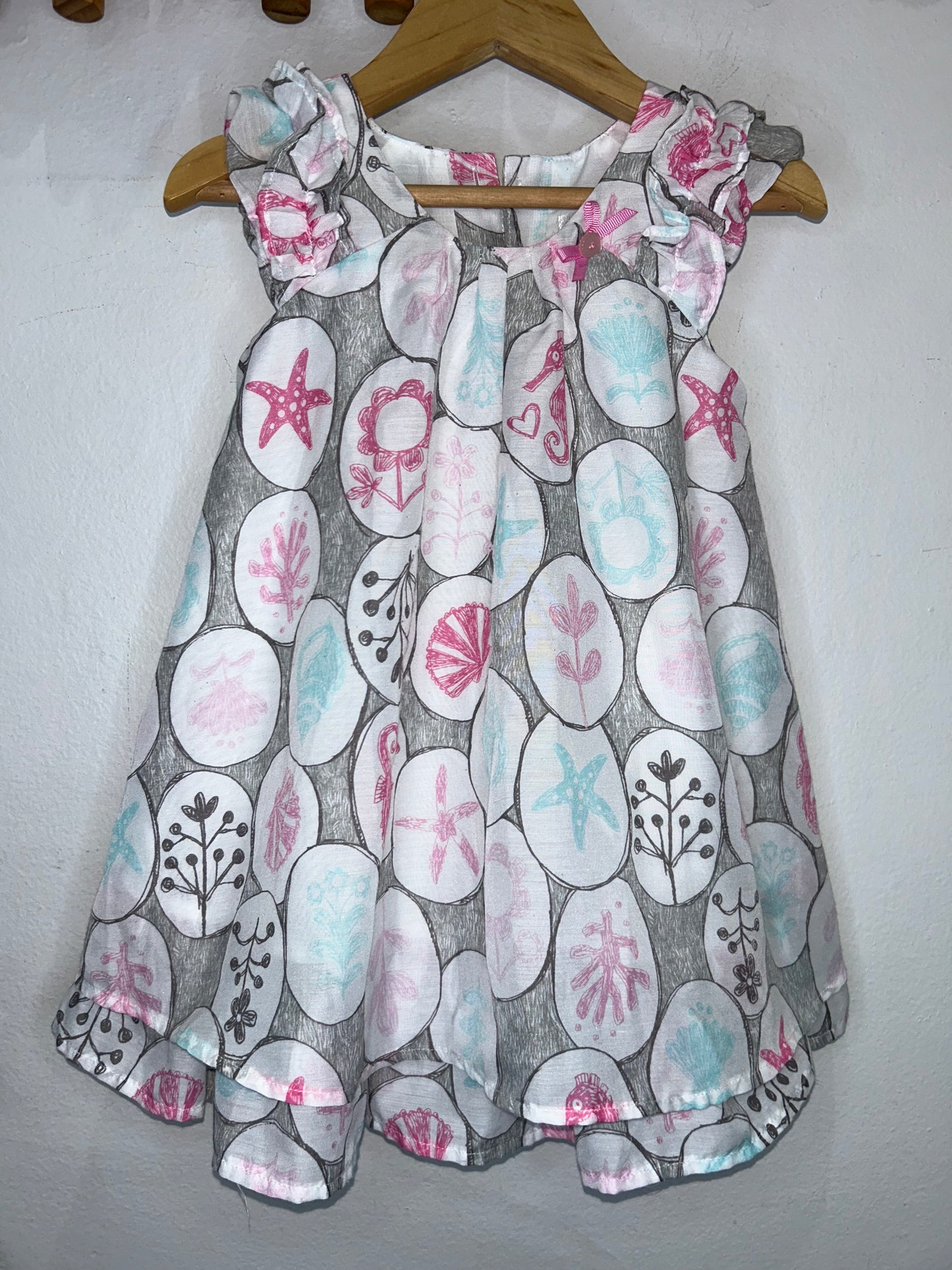 Deuxpardeux seashells dress 2y